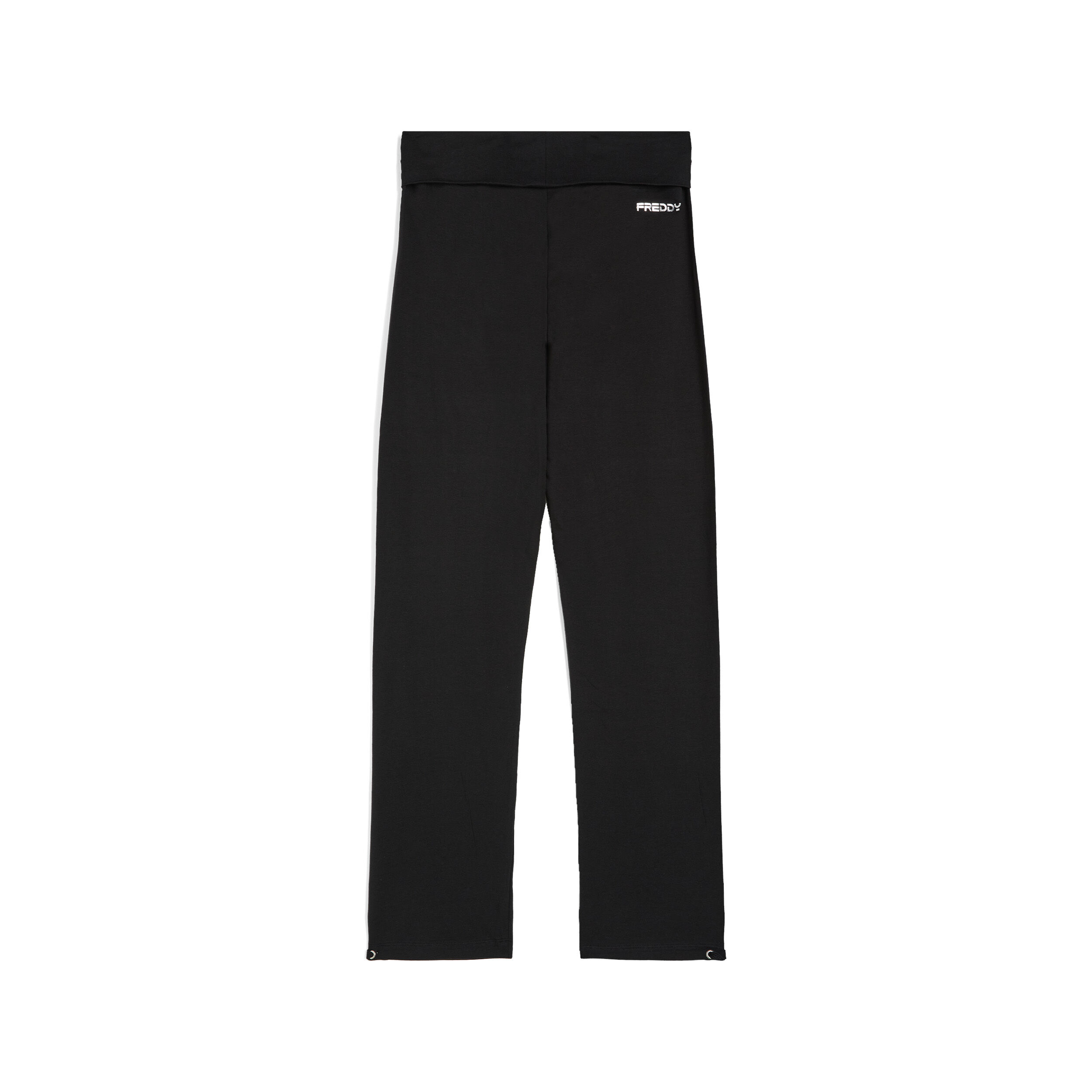 Freddy Pantaloni in heavy jersey stretch con fondo regolabile Nero Donna Extra Large