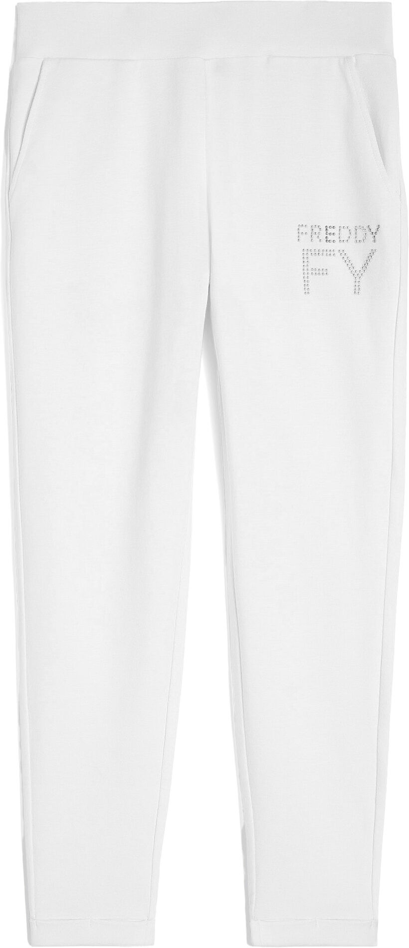 Freddy Pantaloni in french terry modal 7/8 con risvolto sul fondo Bianco Donna Large