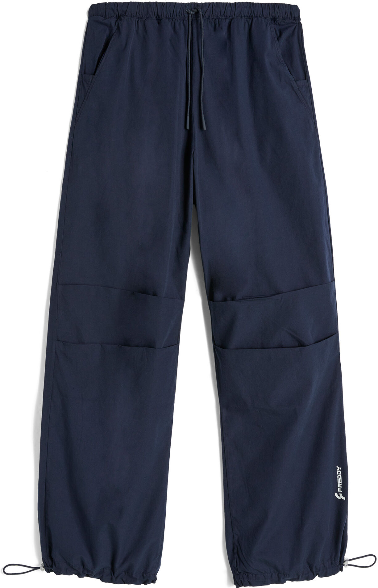 Freddy Pantaloni stile parachute pants in popeline Blu Navy Donna Small