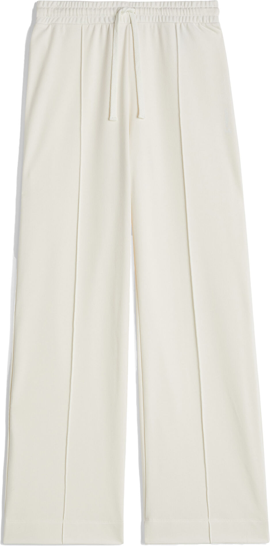 Freddy Pantaloni ampi in french terry decorati da piping centrale White Alyssum Donna Small