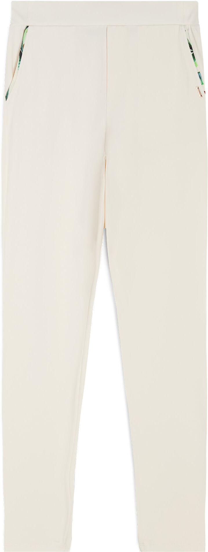 Freddy Pantaloni donna in jersey stretch con dettagli tropical White -B&W Allover Flower Donna Small