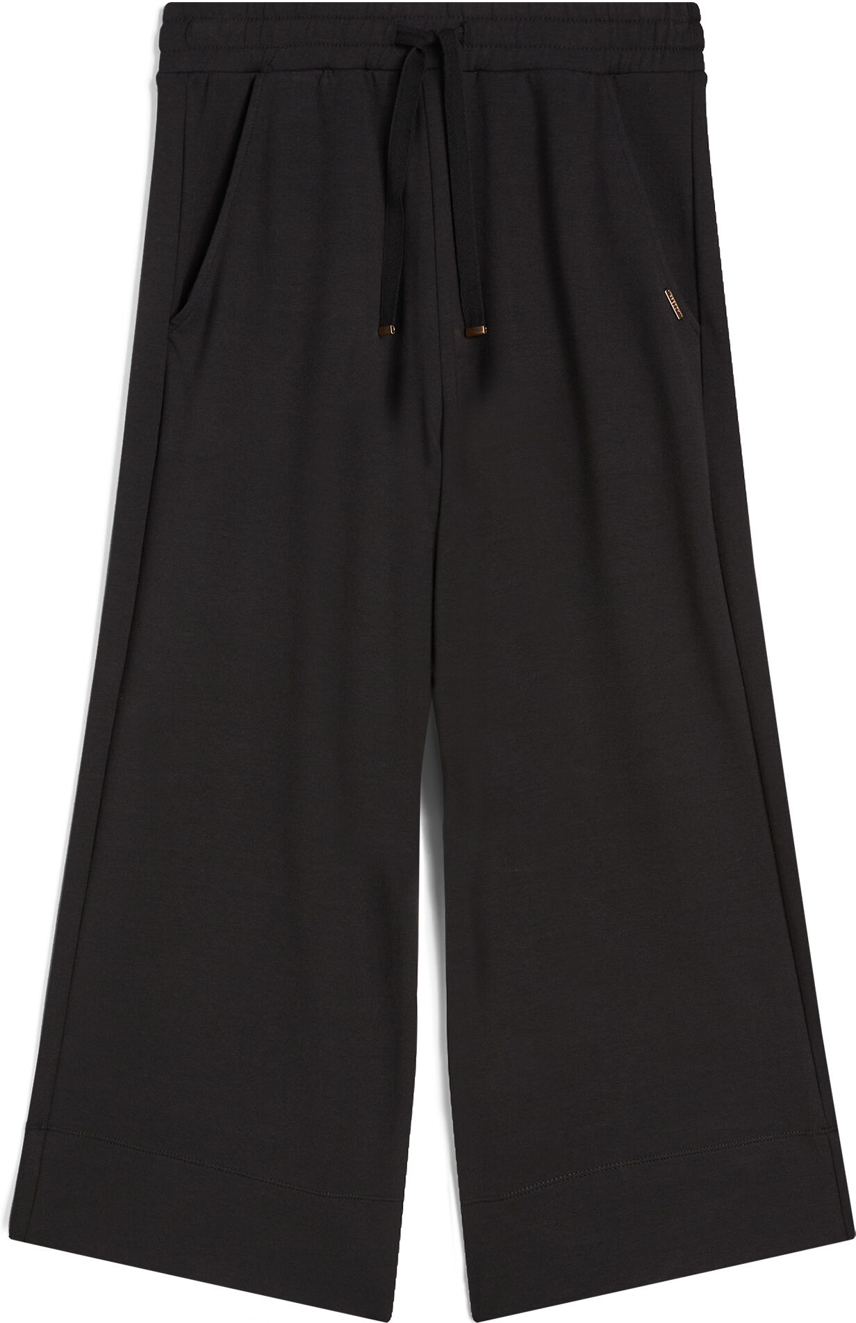 Freddy Pantaloni taglio culotte gamba ampia in french terry modal Nero Donna Medium