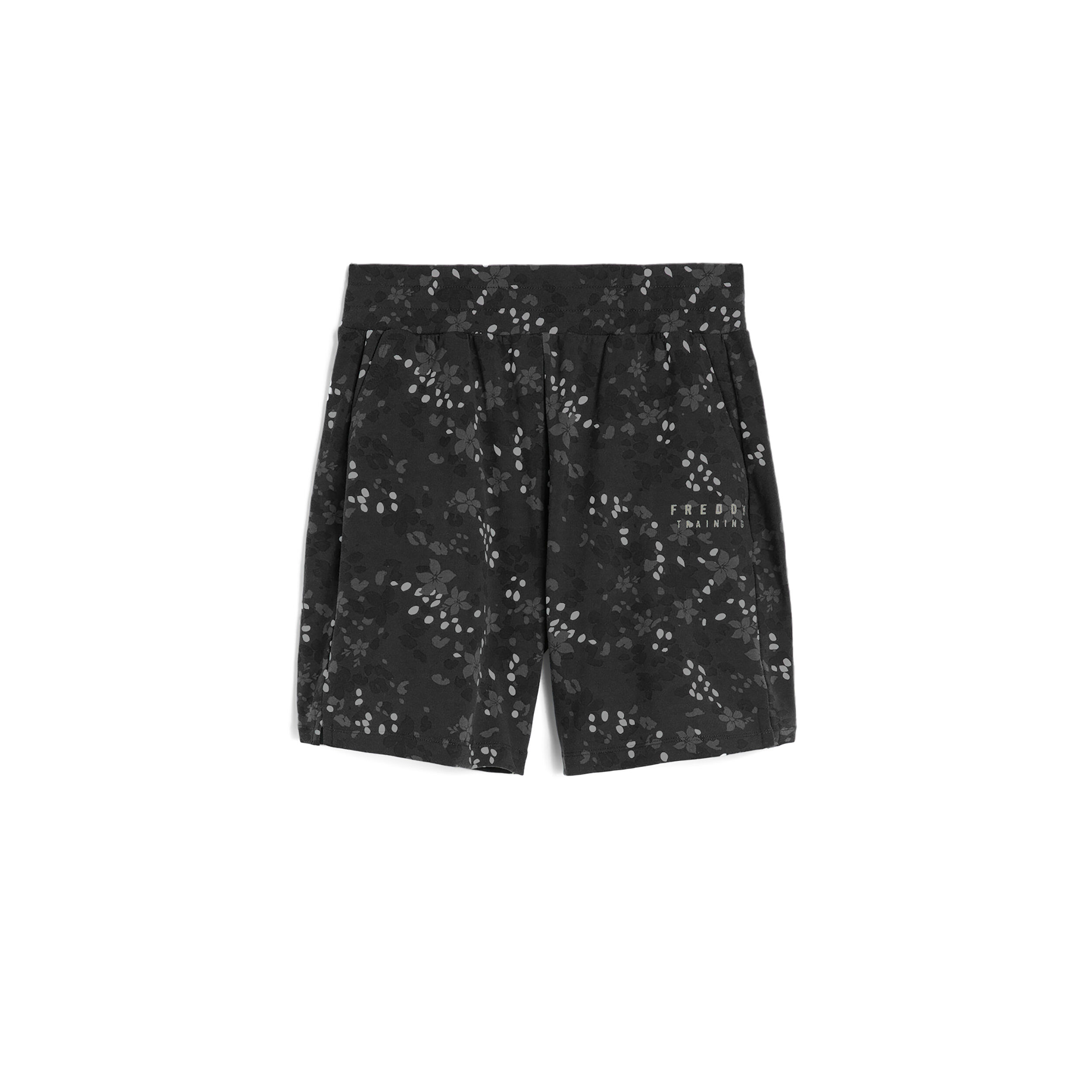 Freddy Pantaloncini donna in heavy jersey stampa floreale allover Black Animal-Flower Allover Donna Small