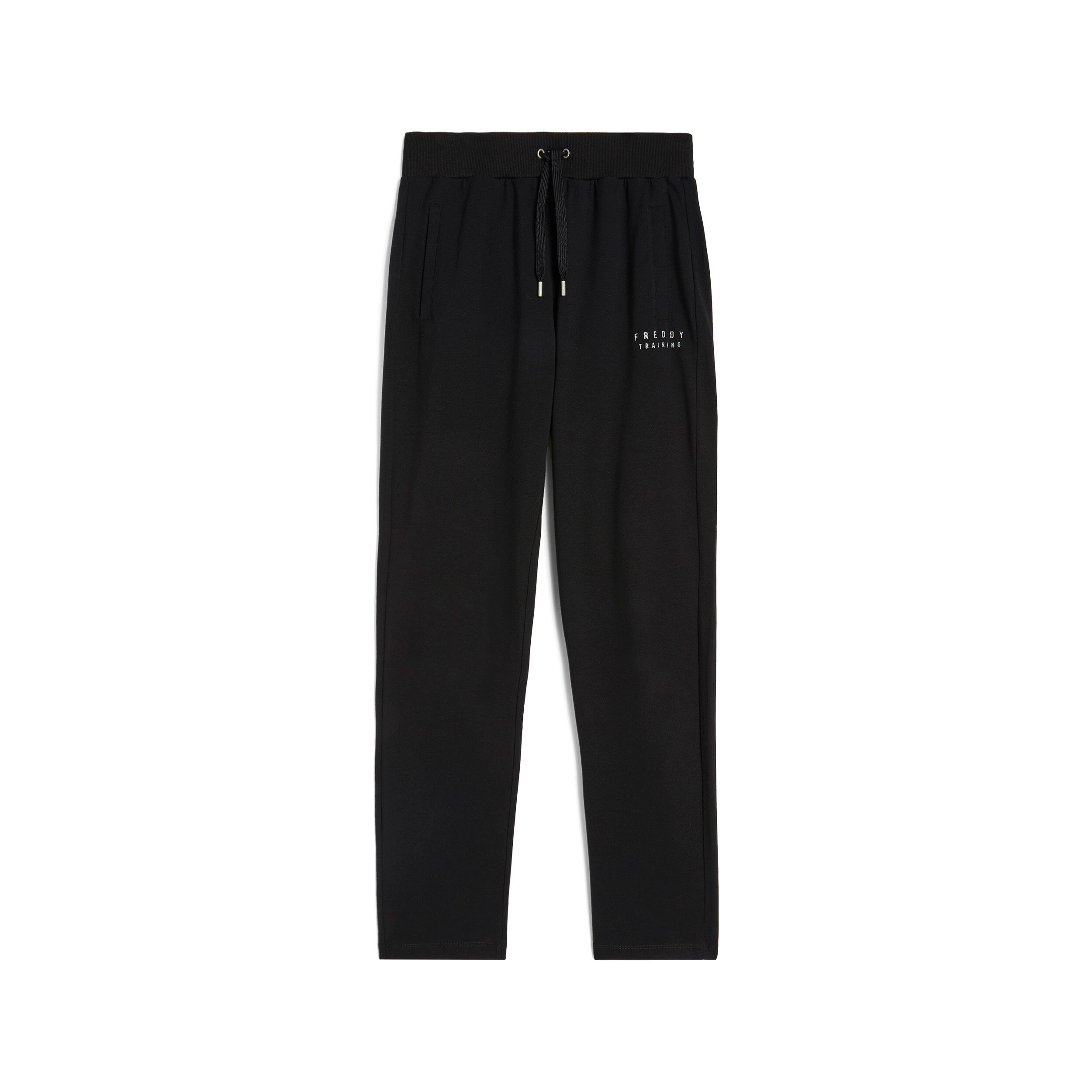 Freddy Pantaloni donna in heavy jersey stretch fondo dritto Nero Donna Small