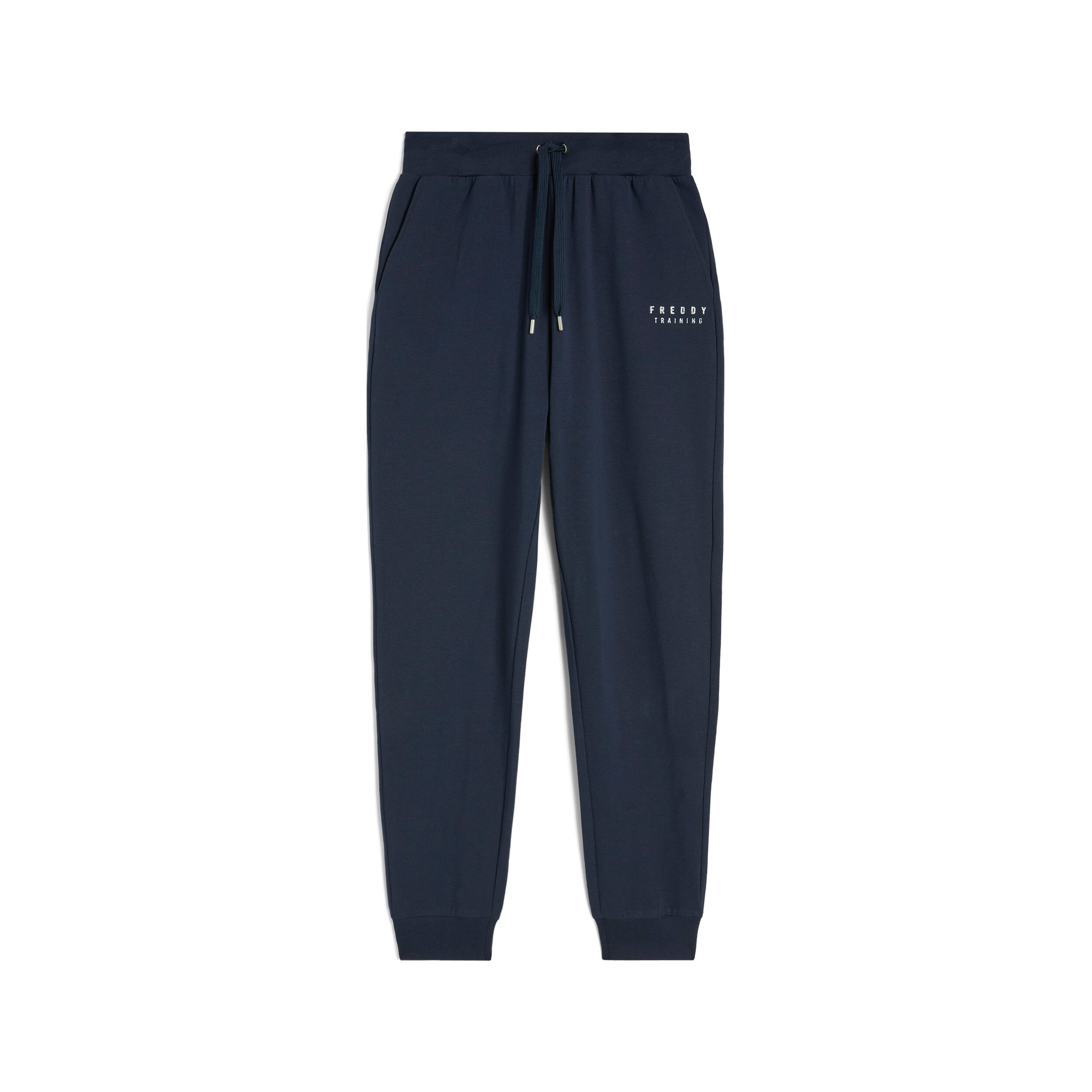 Freddy Pantaloni donna in heavy jersey stretch fondo a polsino Blu Navy Donna Medium