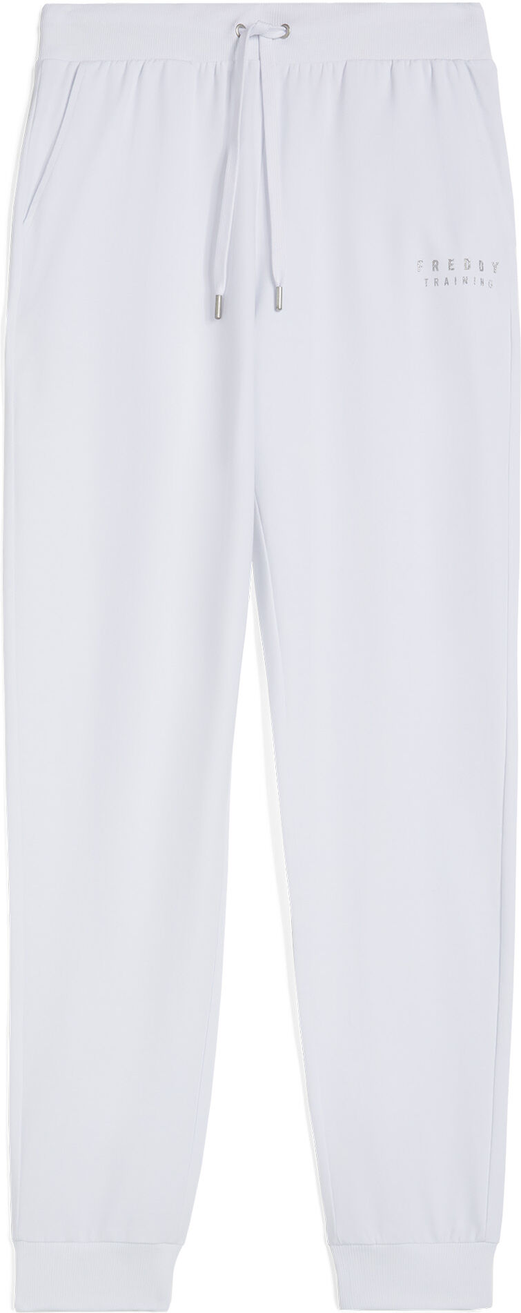 Freddy Pantaloni donna in heavy jersey stretch fondo a polsino Bianco Donna Medium