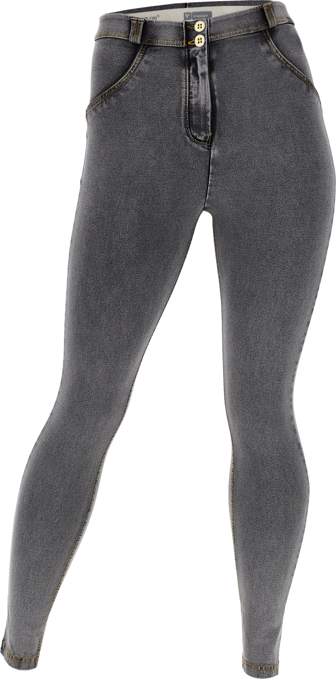 Freddy Jeggings push up WR.UP® curvy gamba skinny in cotone Gray Jeans-Yellow Seams Donna Small