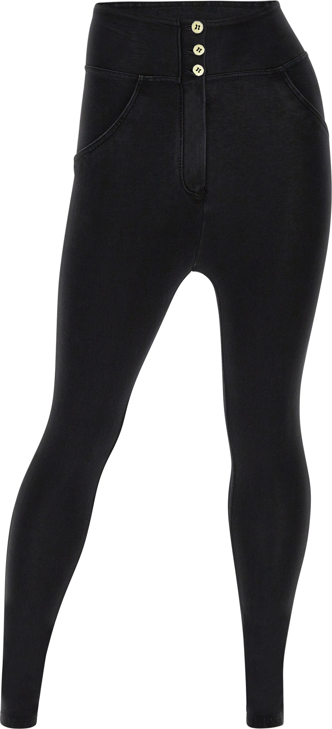 Freddy Jeggings push up WR.UP® curvy superskinny vita alta Jeans Nero-Cuciture In Tono Donna Xxs