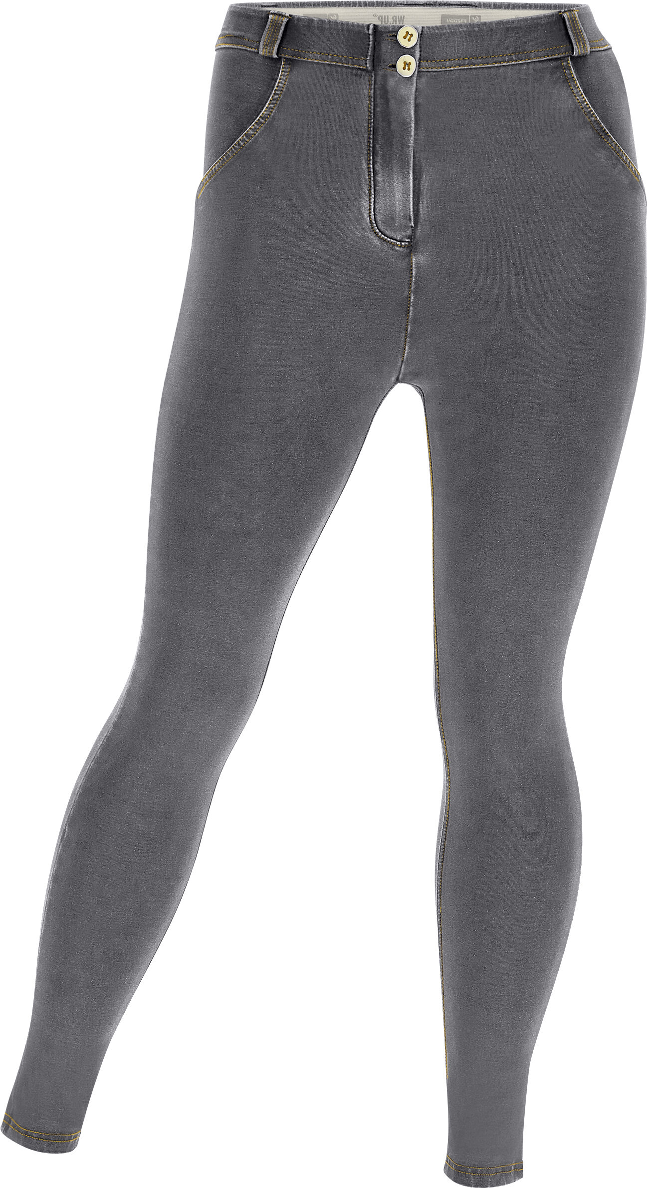 Freddy Jeggings push up WR.UP® curvy gamba superskinny jersey-denim Gray Jeans-Yellow Seams Donna Medium