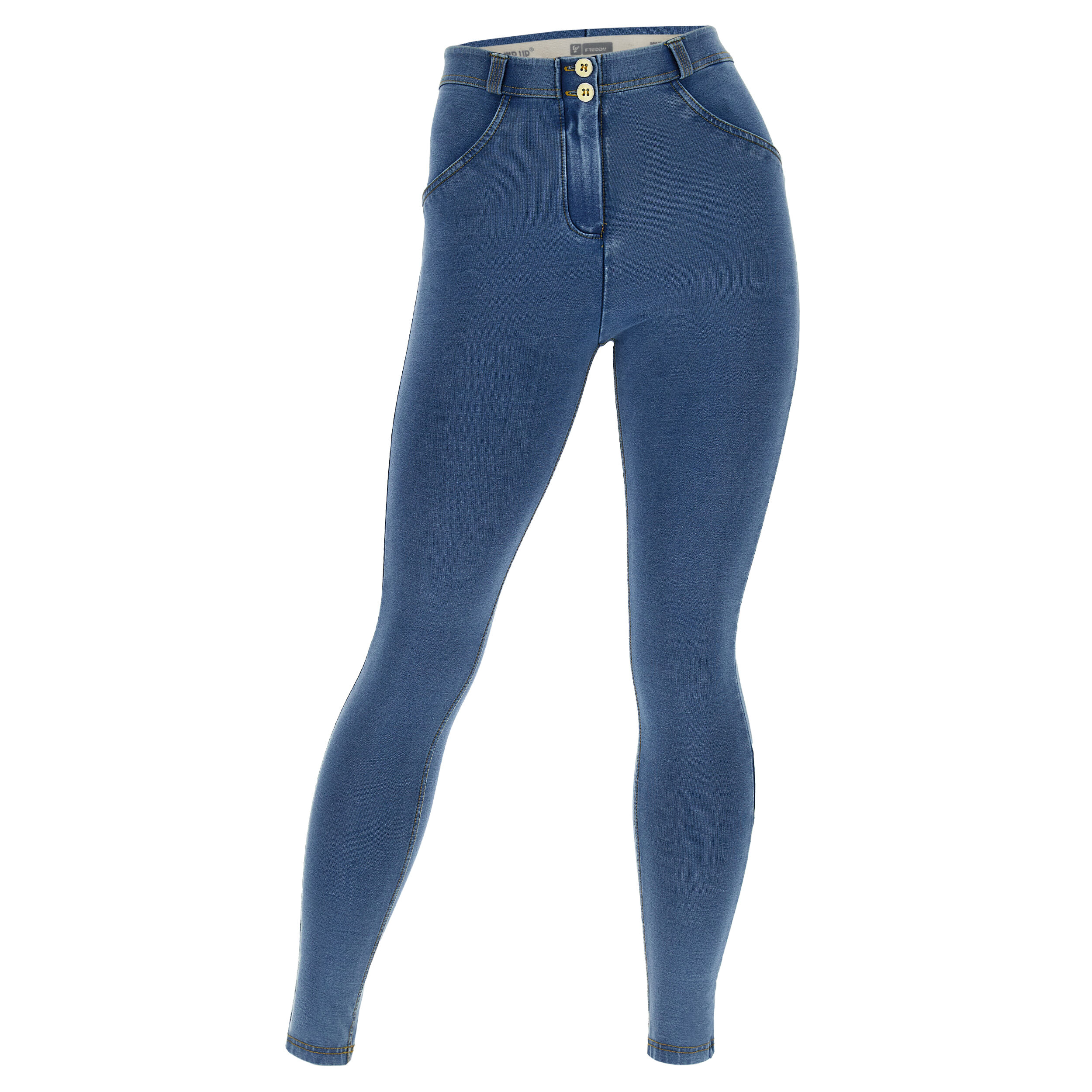 Freddy Jeggings push up WR.UP® curvy gamba superskinny jersey-denim Clear Jeans-Yellow Seams Donna Medium