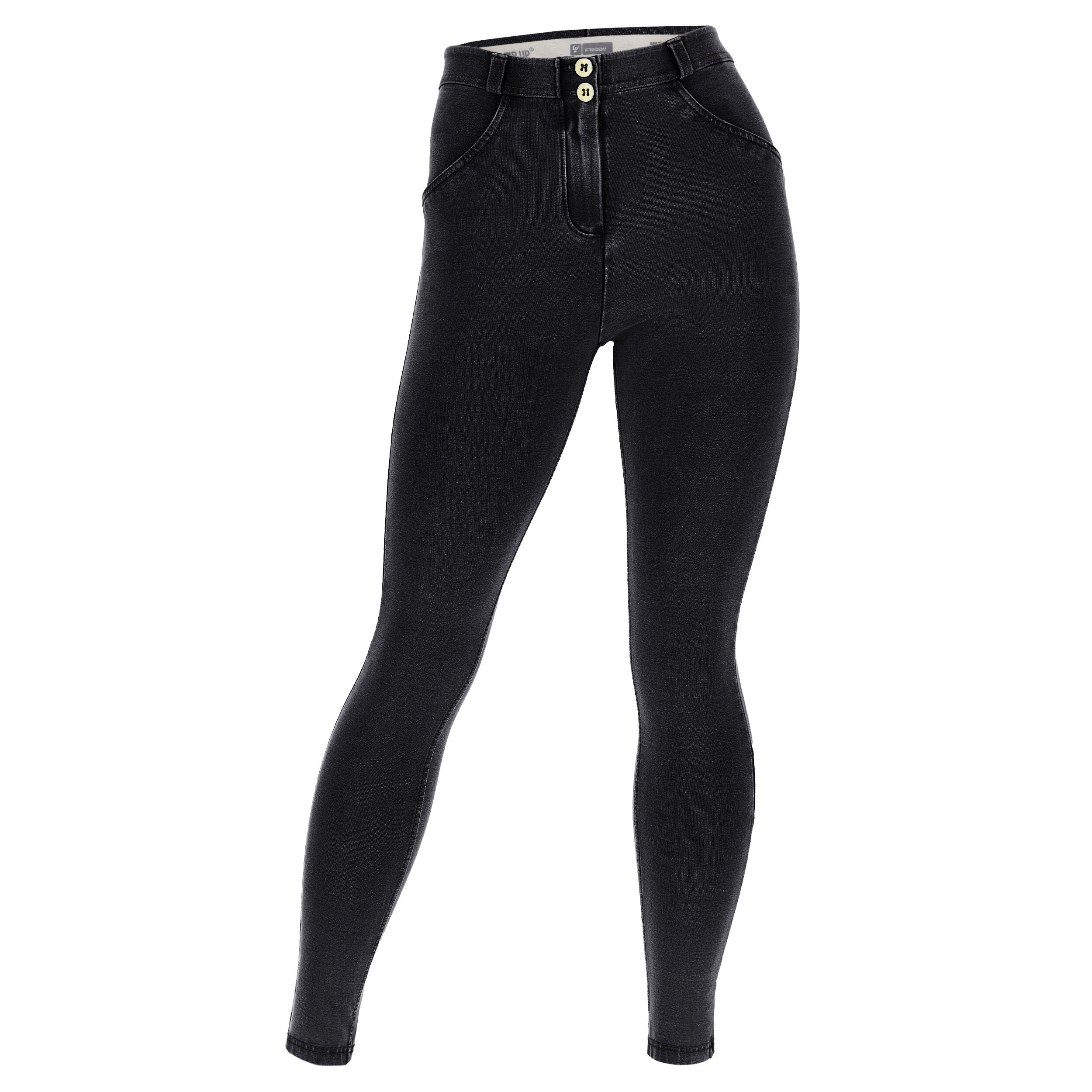 Freddy Jeggings push up WR.UP® curvy gamba superskinny jersey-denim Jeans Nero-Cuciture In Tono Donna Small