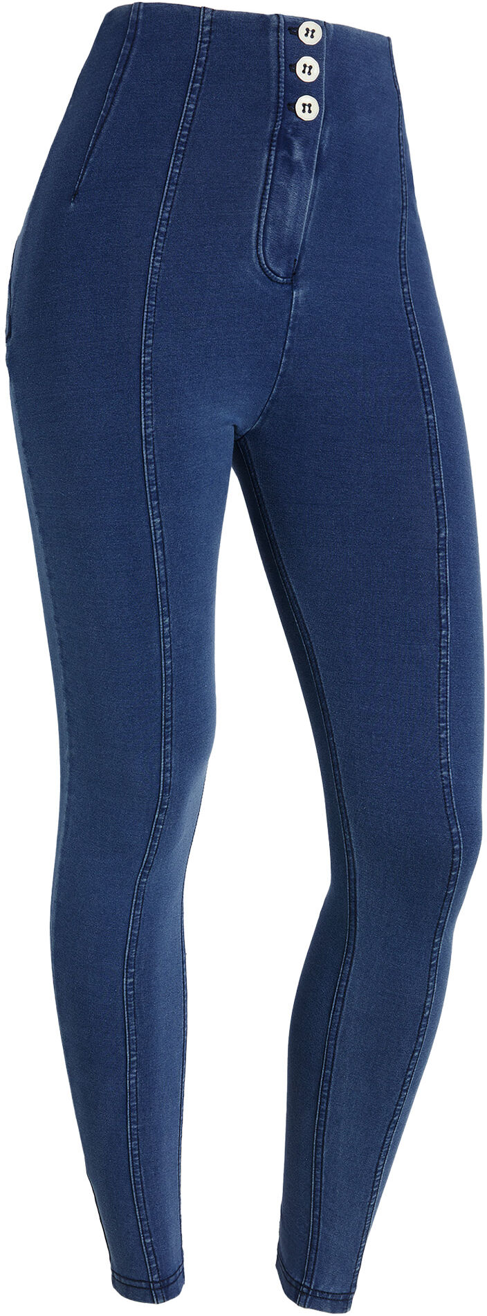 Freddy Jeggings WR.UP® vita super alta bustier e impuntura centrale Dark Jeans-Seams On Tone Donna Xxs