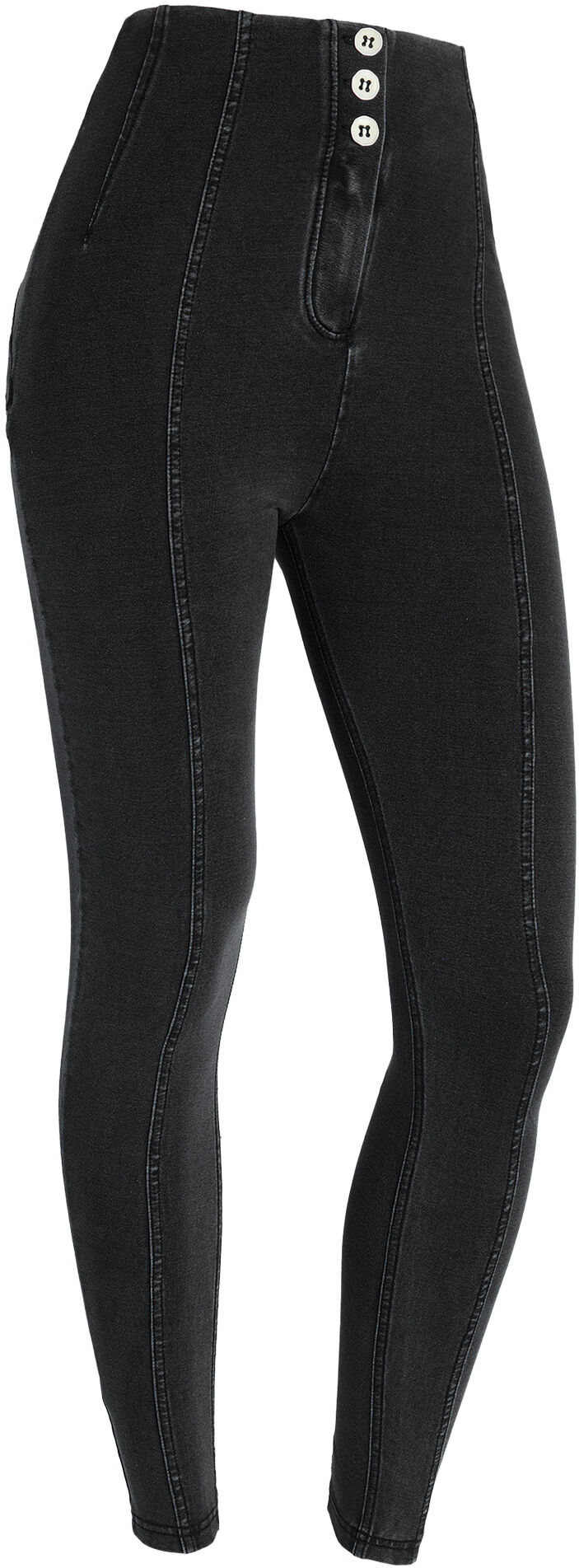 Freddy Jeggings WR.UP® vita super alta bustier e impuntura centrale Jeans Nero-Cuciture In Tono Donna Xxs