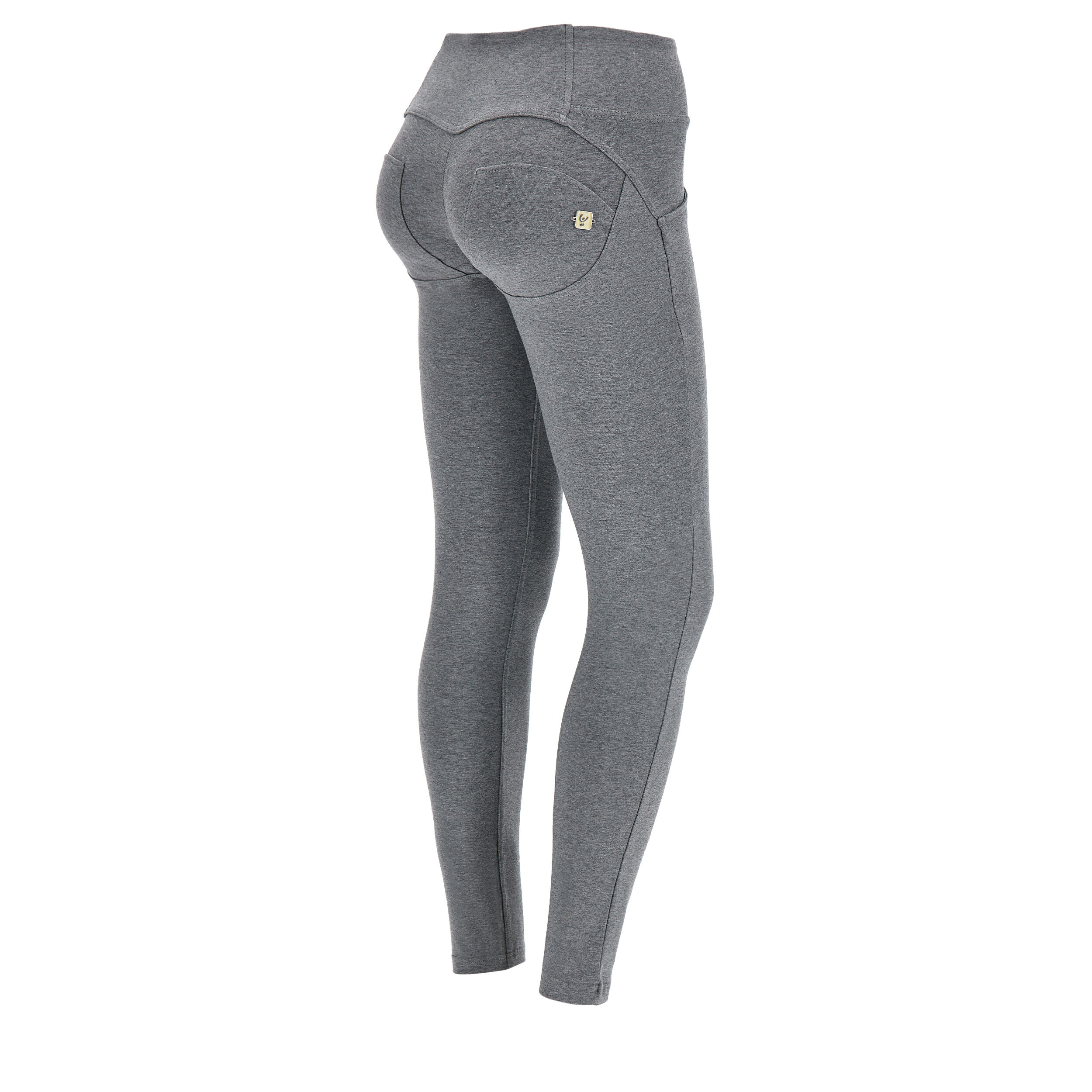 Freddy Pantaloni push up WR.UP® 7/8 superskinny vita alta con bottoni Grigio Mélange Donna Xxs