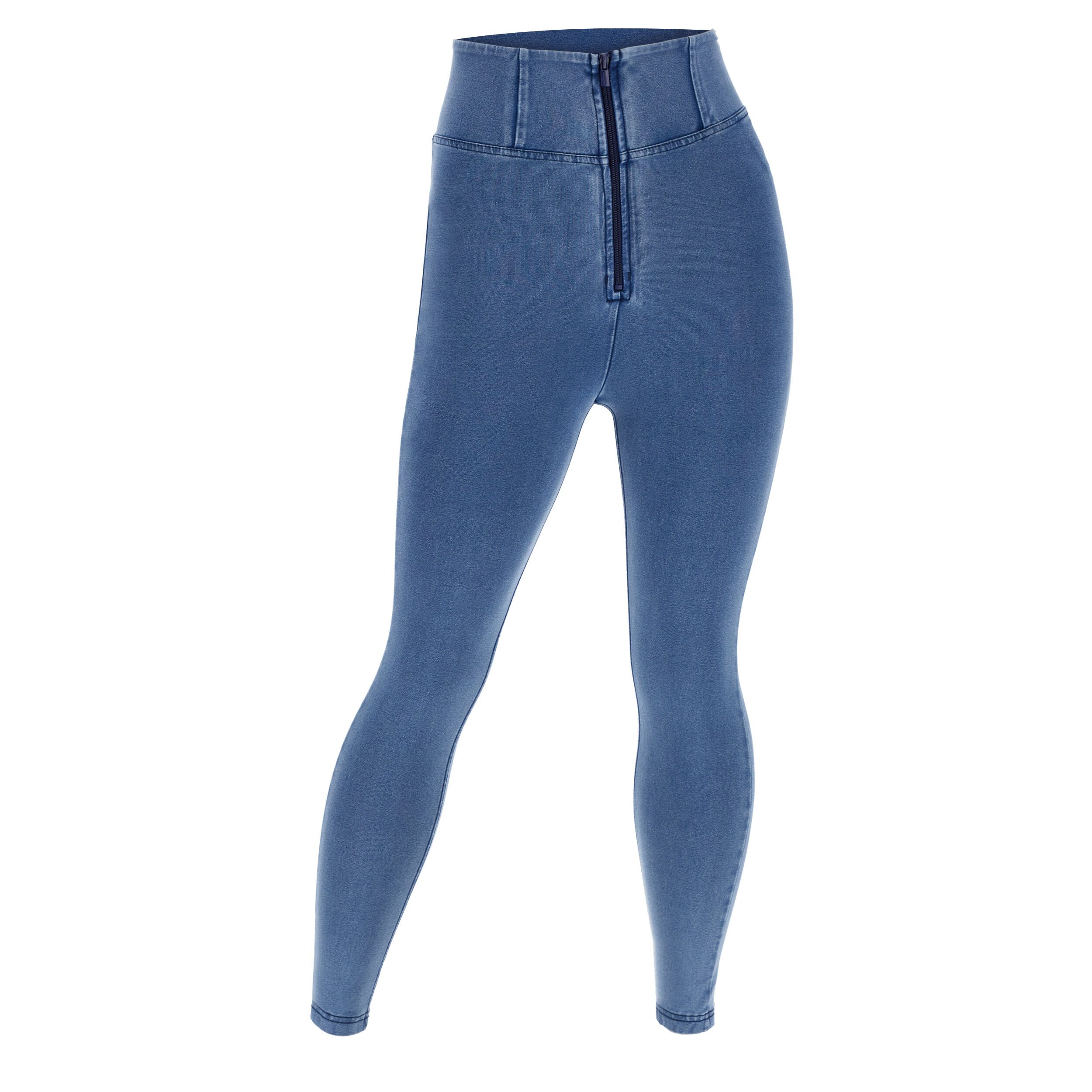 Freddy Jeggings WR.UP® 7/8 curvy con gamba superskinny vita alta Light Blue-Seams On Tone Donna Large