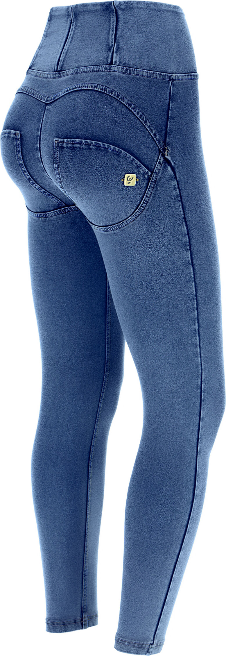 Freddy Jeggings push up WR.UP® 7/8 superskinny vita alta con zip Light Blue-Seams On Tone Donna Large