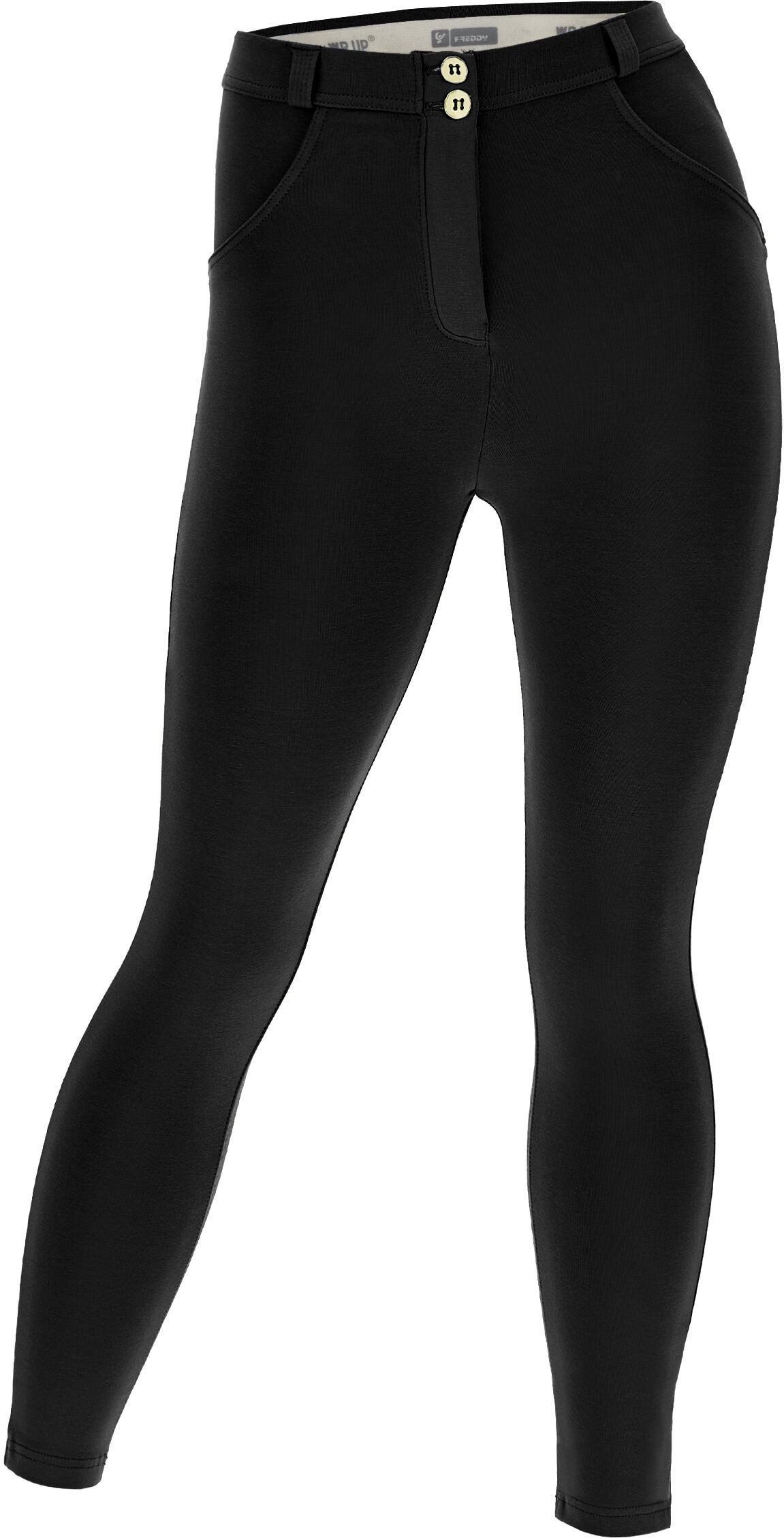 Freddy Pantaloni push up WR.UP® 7/8 curvy cotone organico Nero Donna Xxs