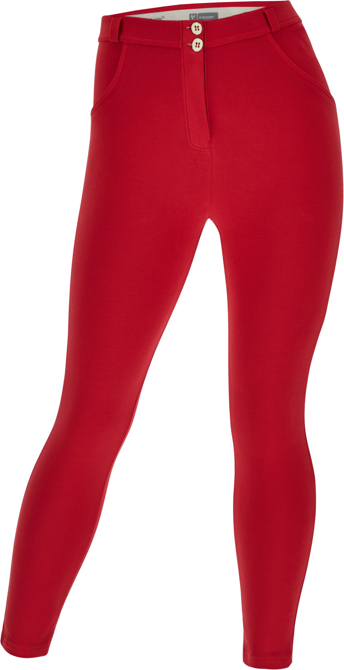 Freddy Pantaloni push up WR.UP® 7/8 curvy cotone organico Tango Red Donna Small