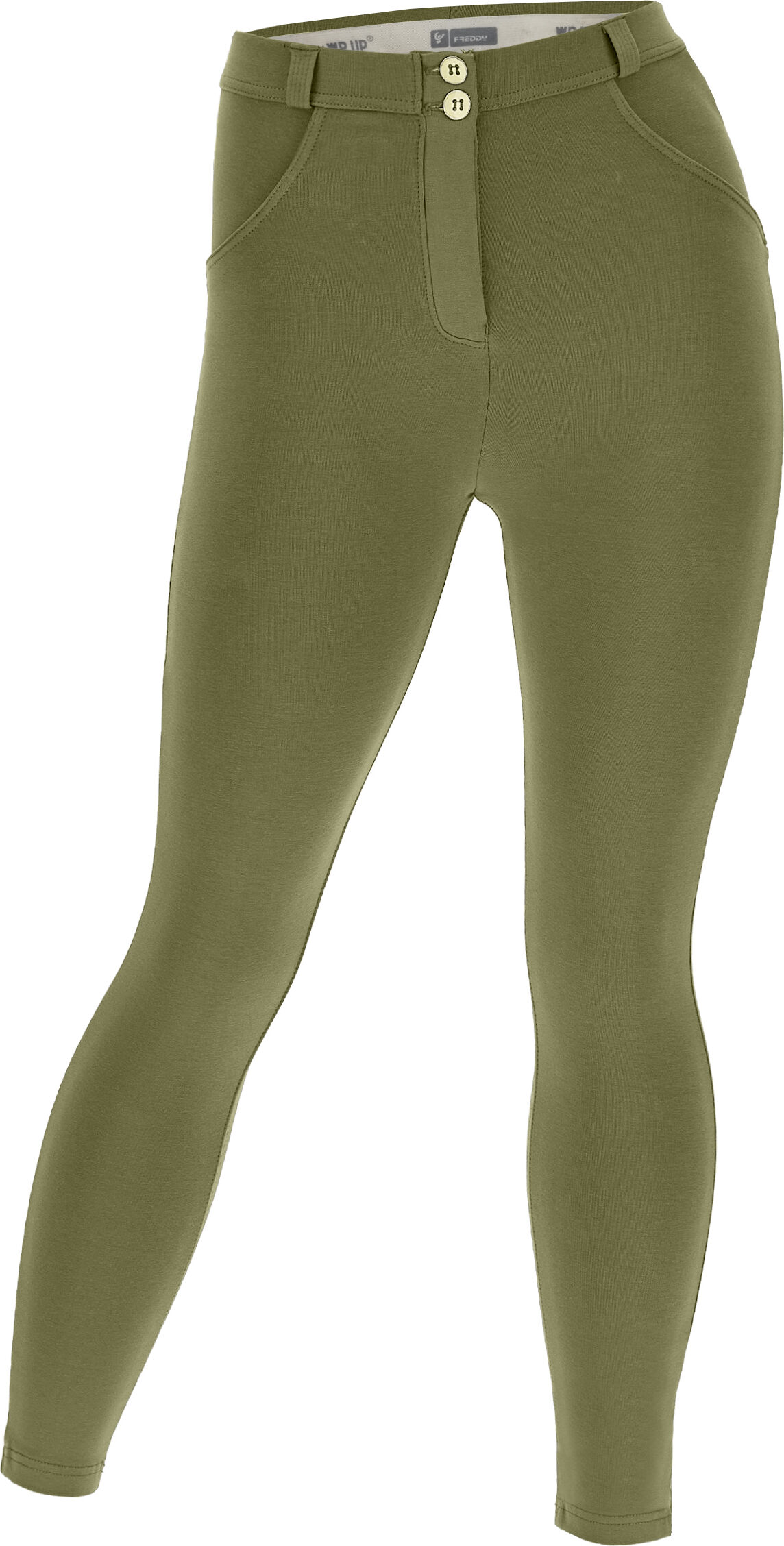 Freddy Pantaloni push up WR.UP® 7/8 curvy cotone organico Capulet Olive Donna Medium