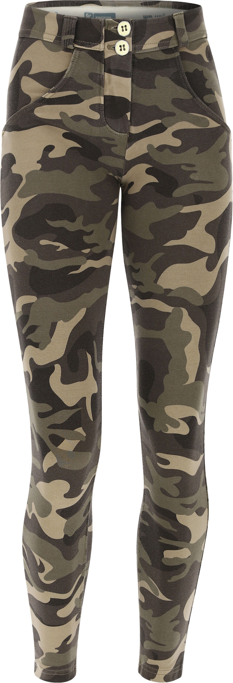 Freddy Pantaloni push up WR.UP® 7/8 superskinny stampa camouflage Marrone-Mimetico Donna Large