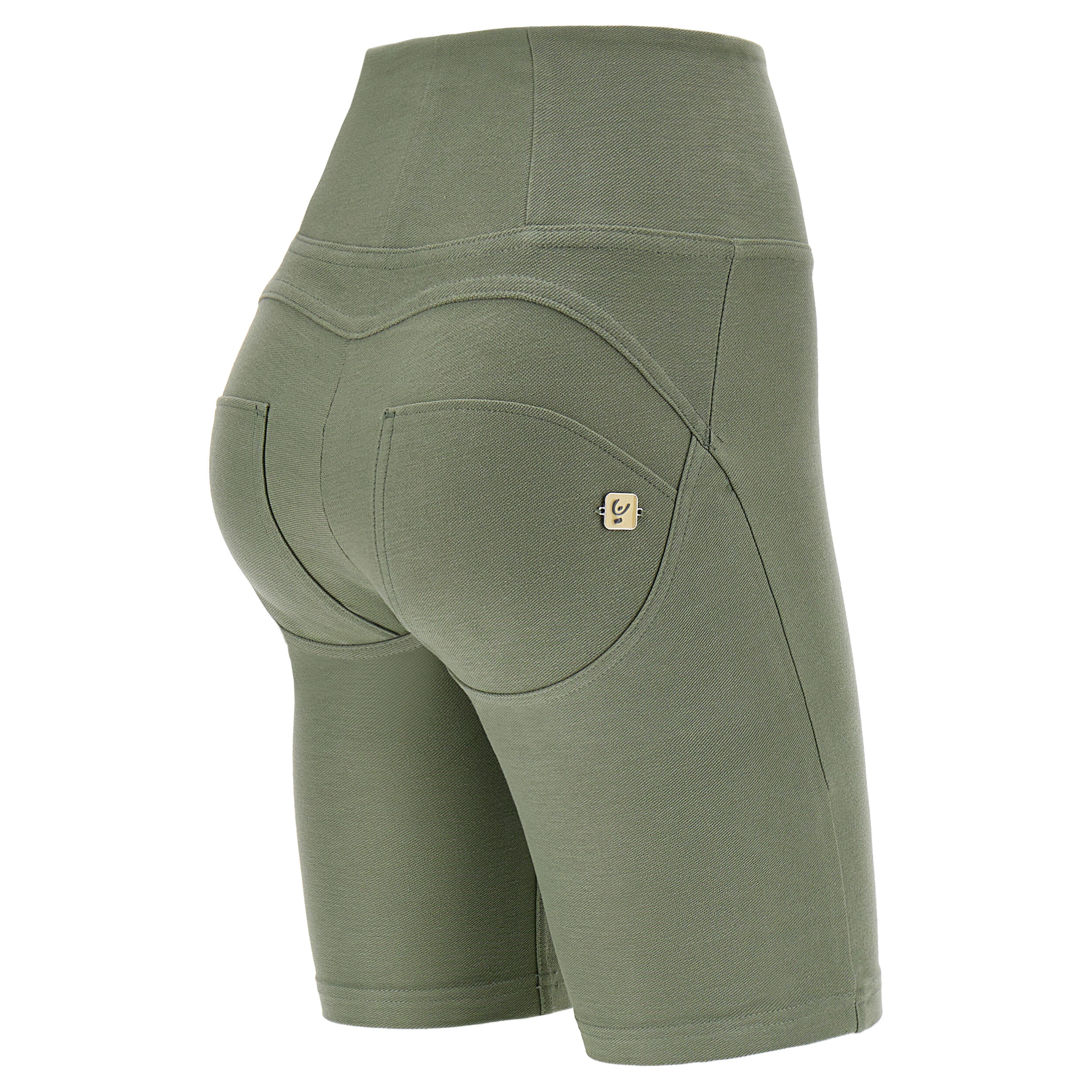 Freddy Pantaloni biker push up WR.UP® in jersey drill sostenibile Oil Green Donna Large