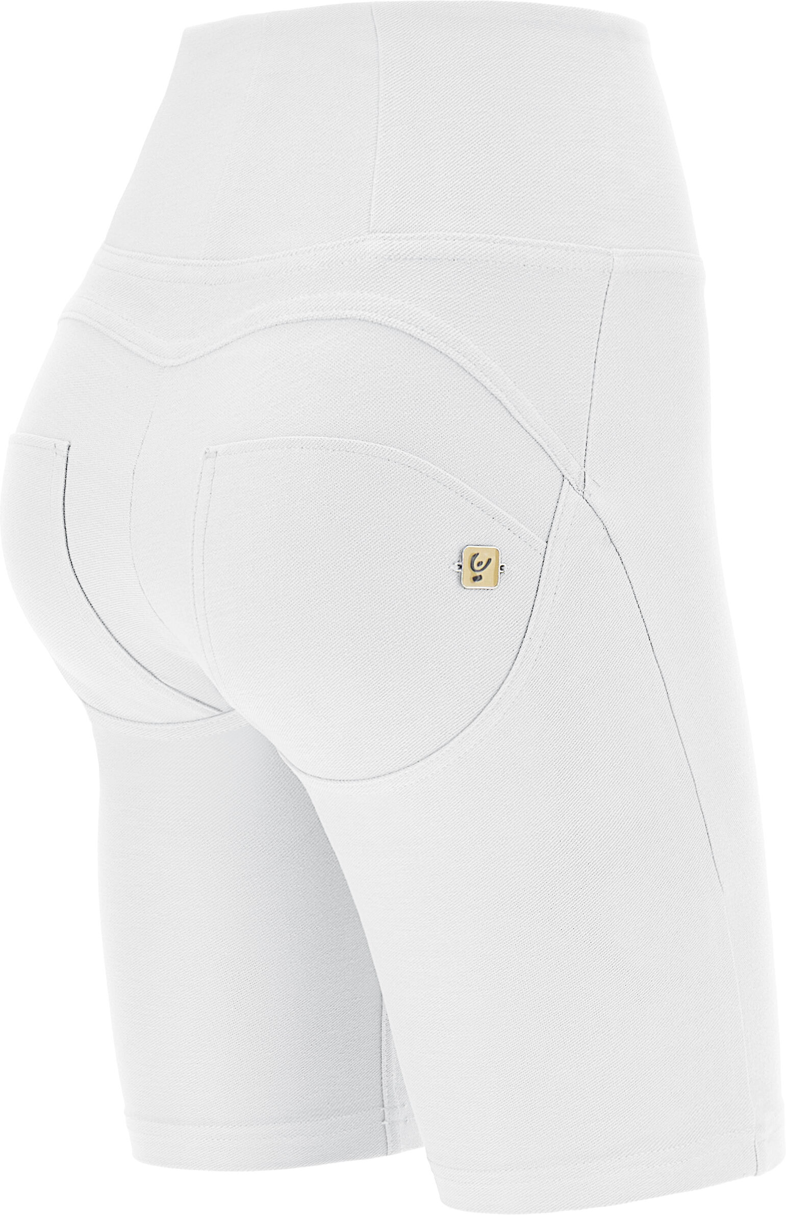 Freddy Pantaloni biker push up WR.UP® in jersey drill sostenibile Bianco Donna Large