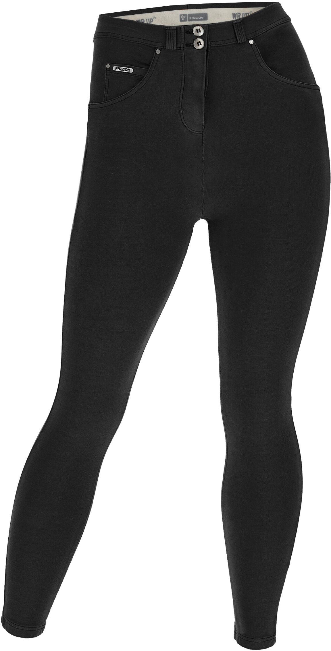 Freddy Pantaloni push up WR.UP® curvy tessuto navetta ecologico Nero Donna Medium