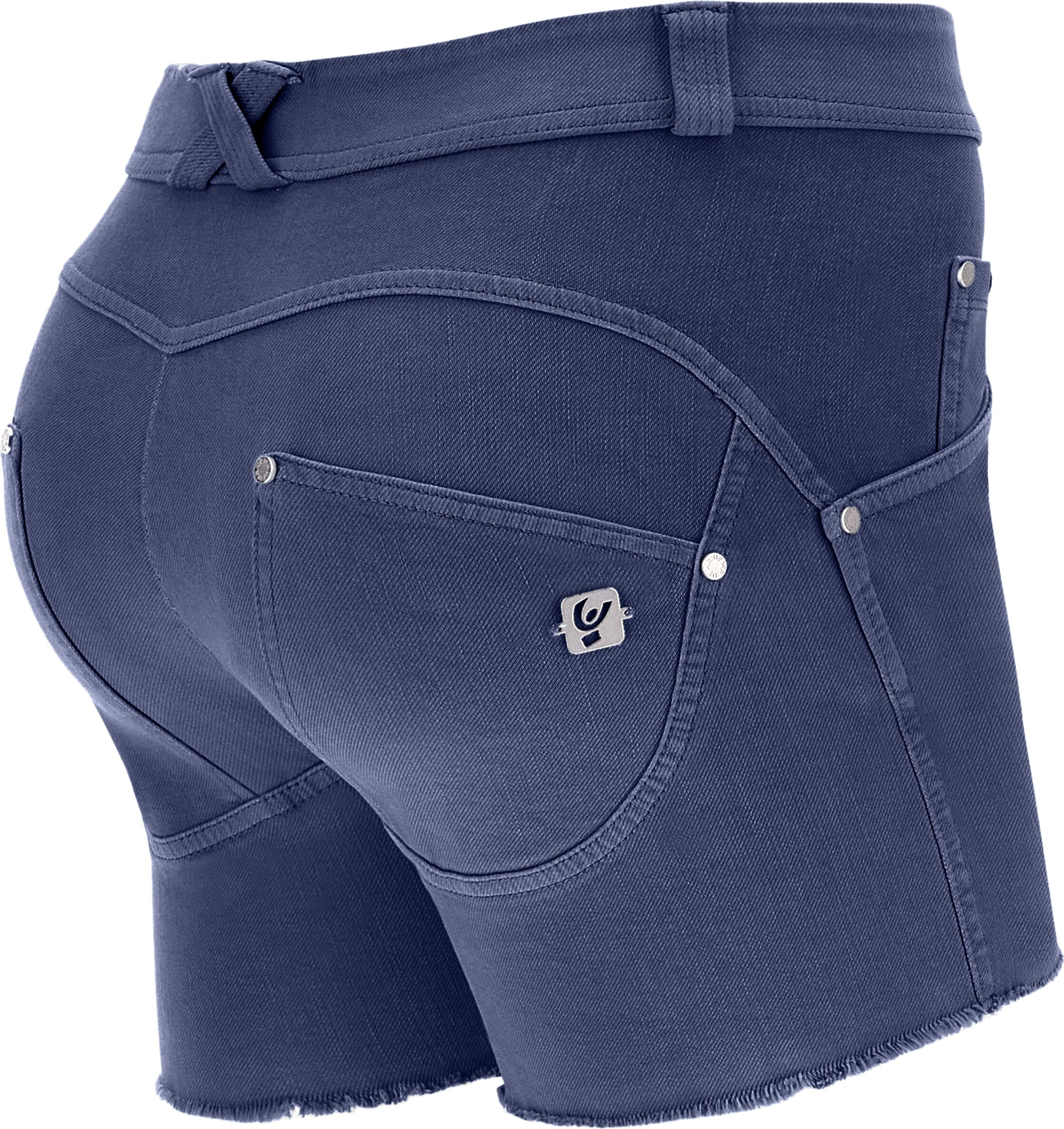 Freddy Shorts WR.UP® in denim navetta ecologico fondo sfrangiato e abrasioni Mood Indigo Donna Xxs