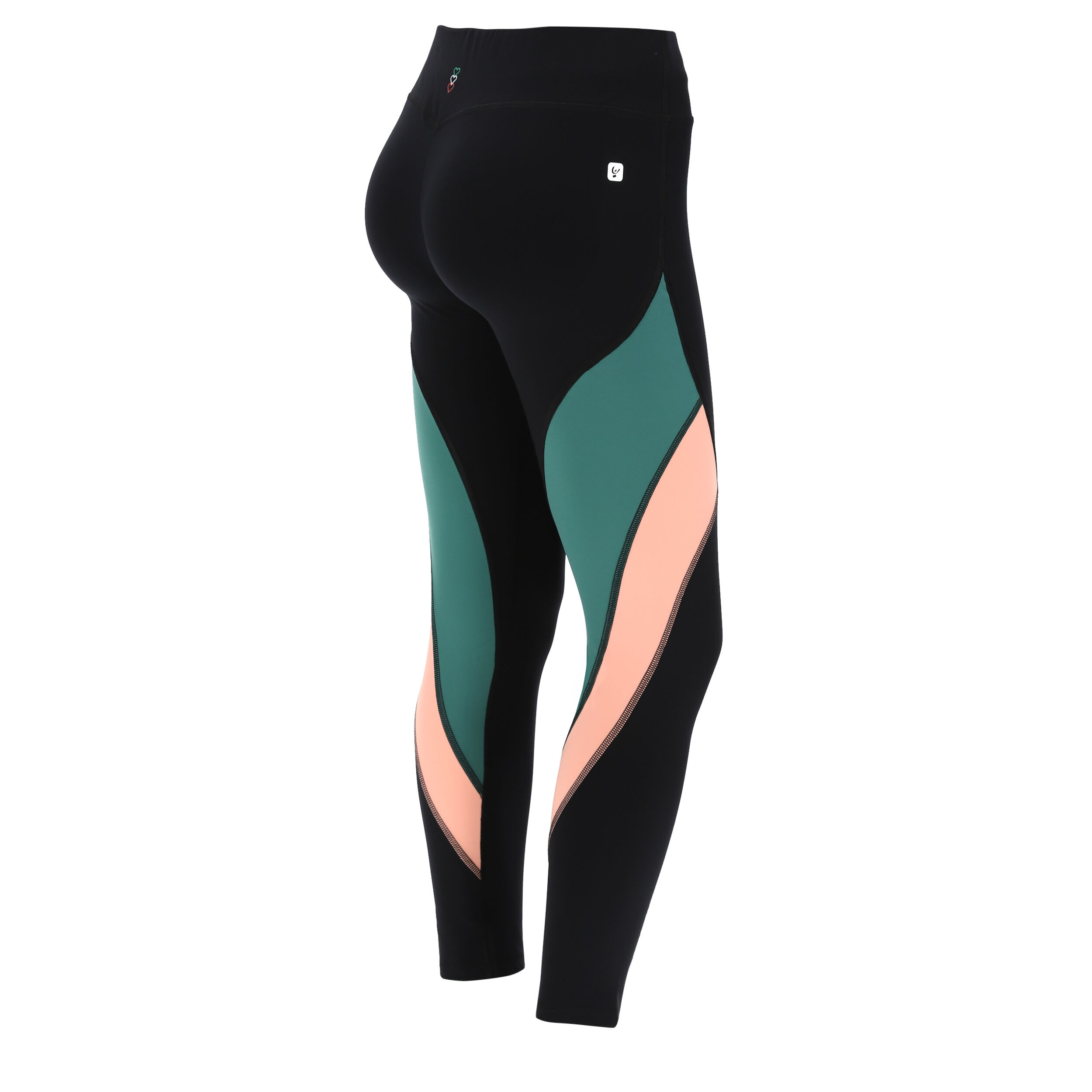 Freddy Leggings WR.UP® Sport 7/8 yoga donna - 100% Made in Italy Black-Smokepine-Bloomingdahlia Donna Extra Small