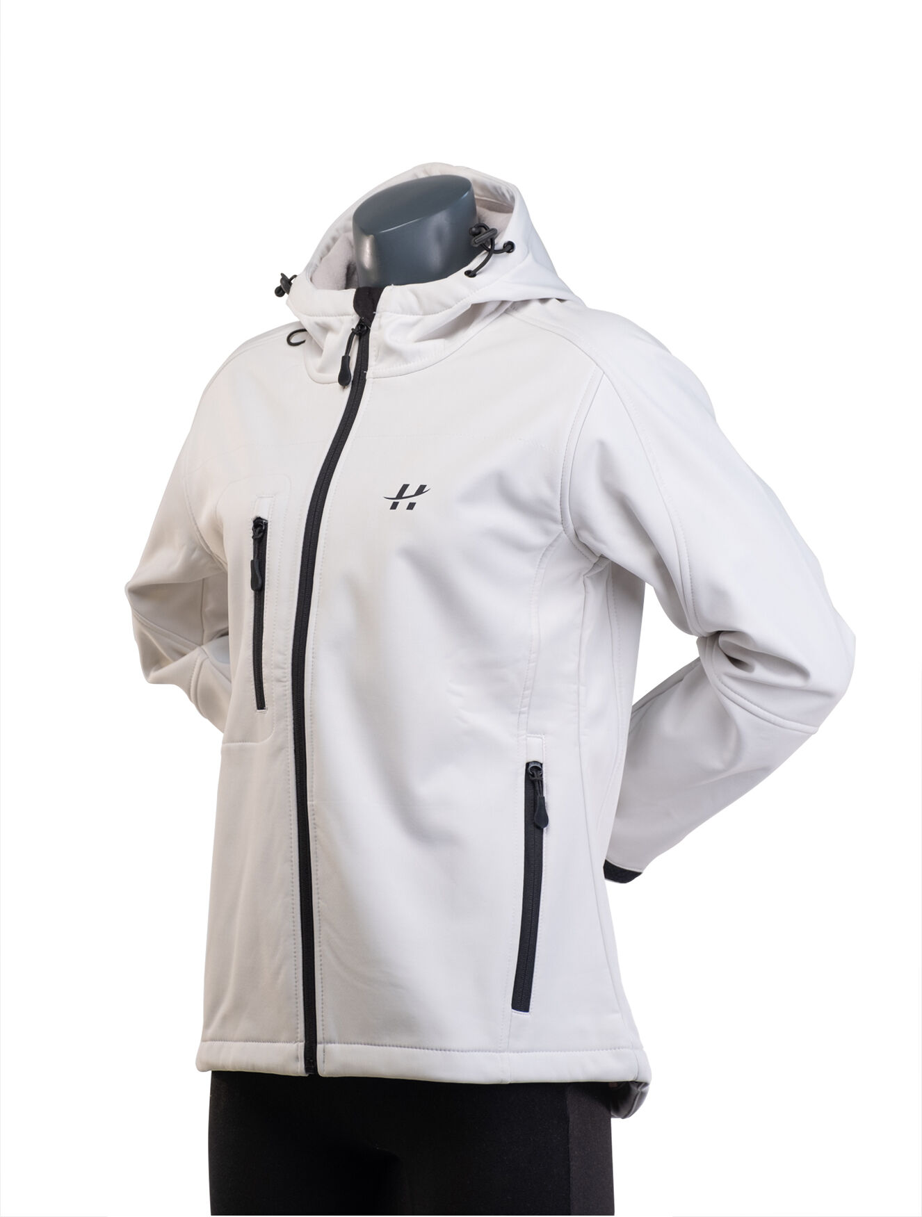 ALPHAZER OUTFIT Giacca Soft Shell Donna Con Cappuccio V.2 Colore: Bianco S