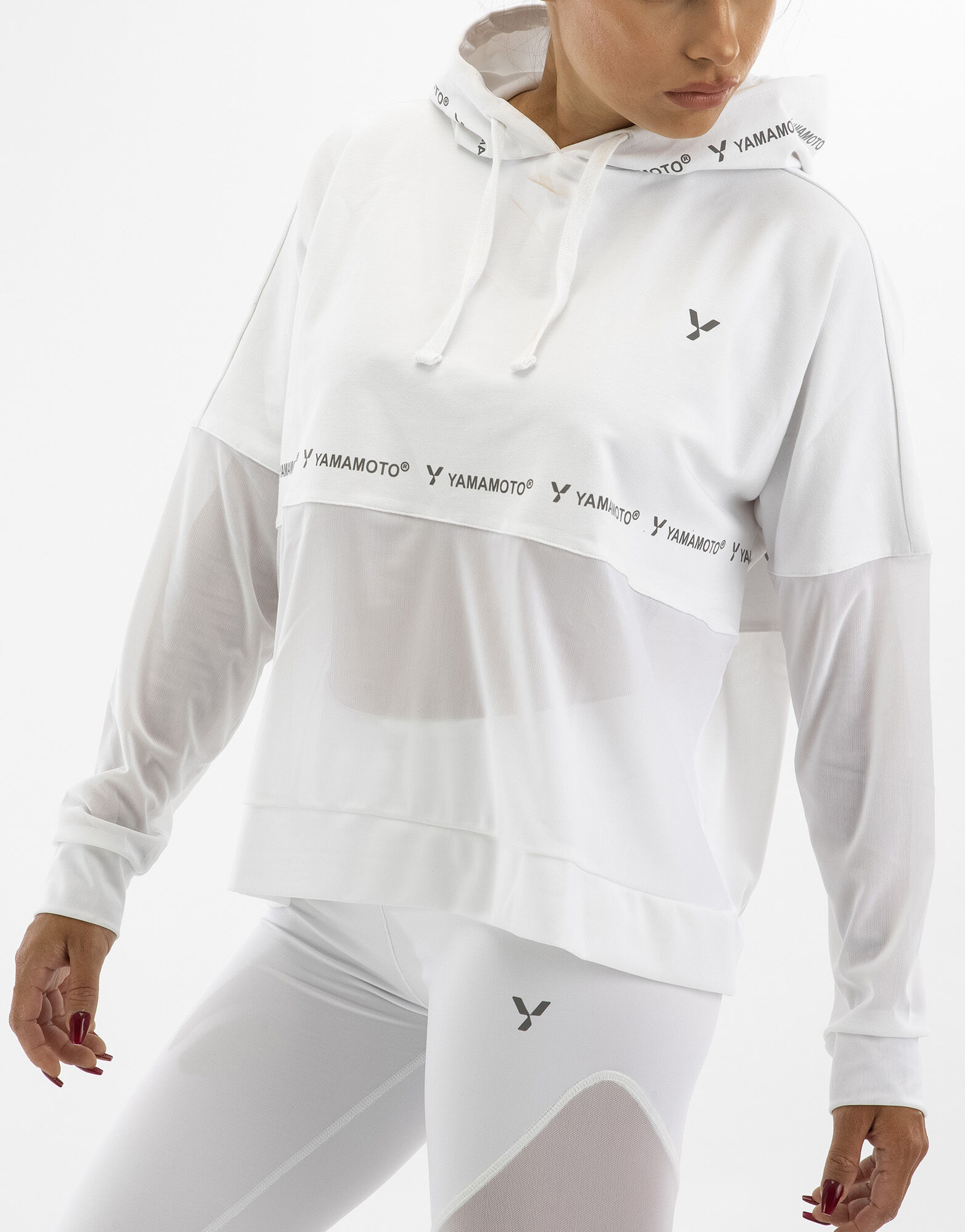 YAMAMOTO OUTFIT Lady Sweatshirt Colore: Bianco/bianco S