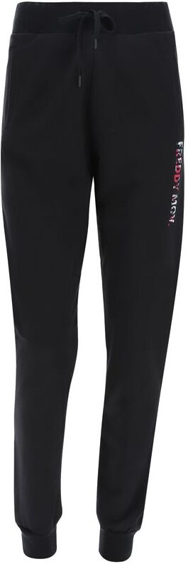 Freddy Pantaloni Con Polsino Logo Nero Donna L