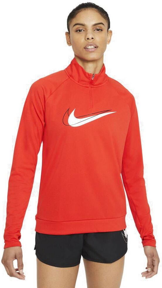 Nike Felpa Running Hzip Swoosh Chile Rosso Bianco Donna M