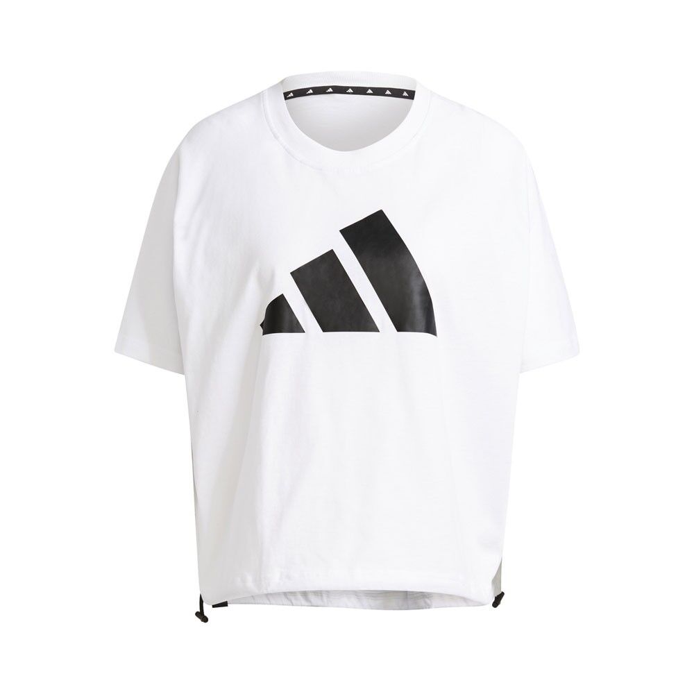 ADIDAS maglietta palestra logo crop bianco donna S