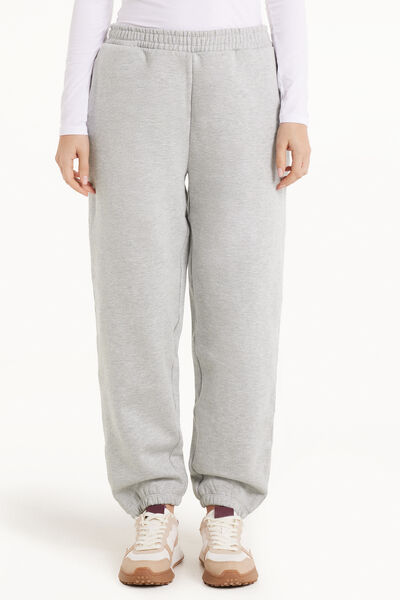 Tezenis Jogger in Felpa Pesante con Tasche Donna Grigio Tamaño M