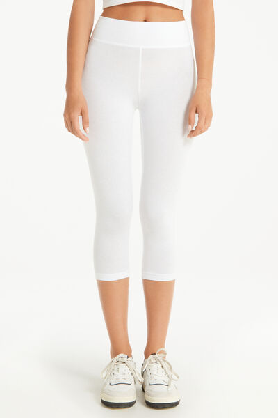 Tezenis Leggings Capri Donna Bianco Tamaño S