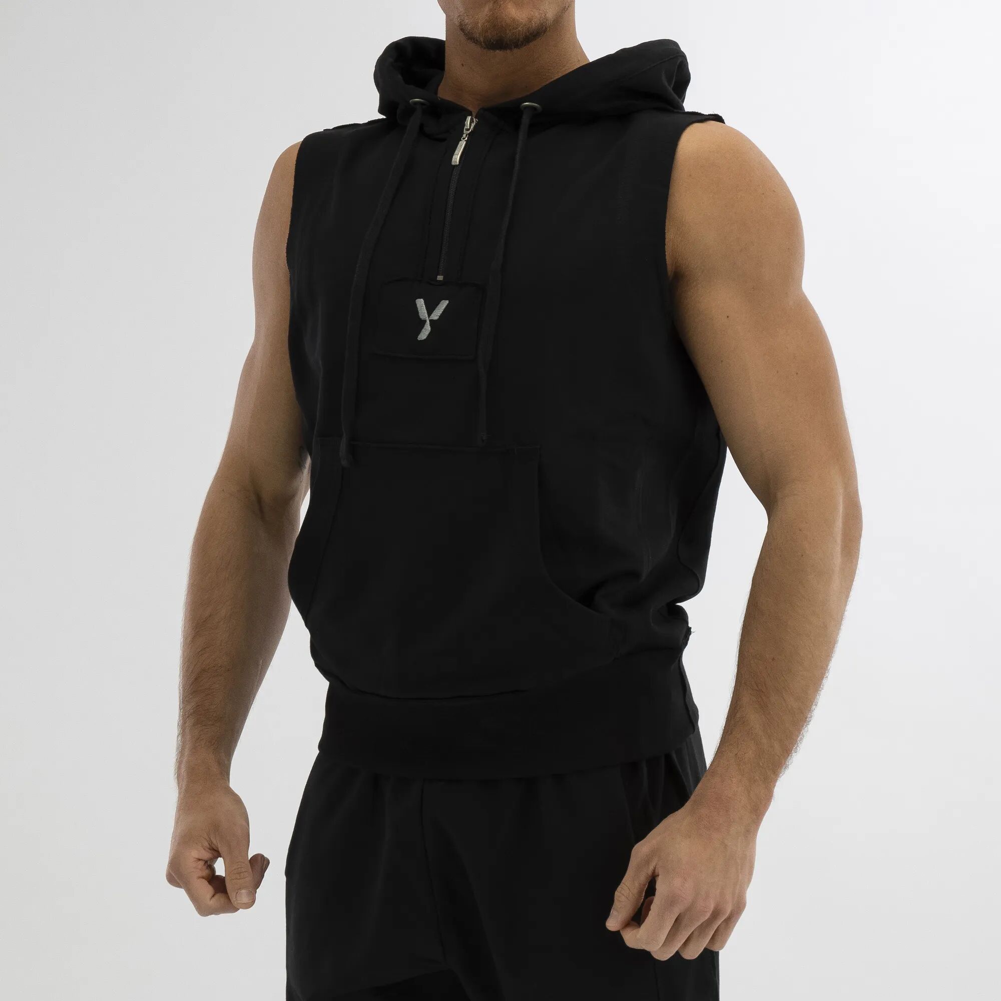 YAMAMOTO OUTFIT Sweatshirt Sleeveless Colore: Nero 