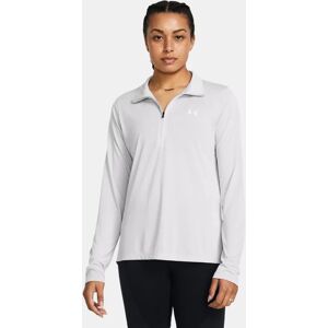 Damesshirt Under Armour Tech™ Twist met korte rits Halo Grijs / Wit M Gray M