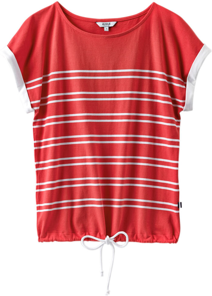 Aigle Dames T-Shirt Pictum, rood-wit, Maat: L