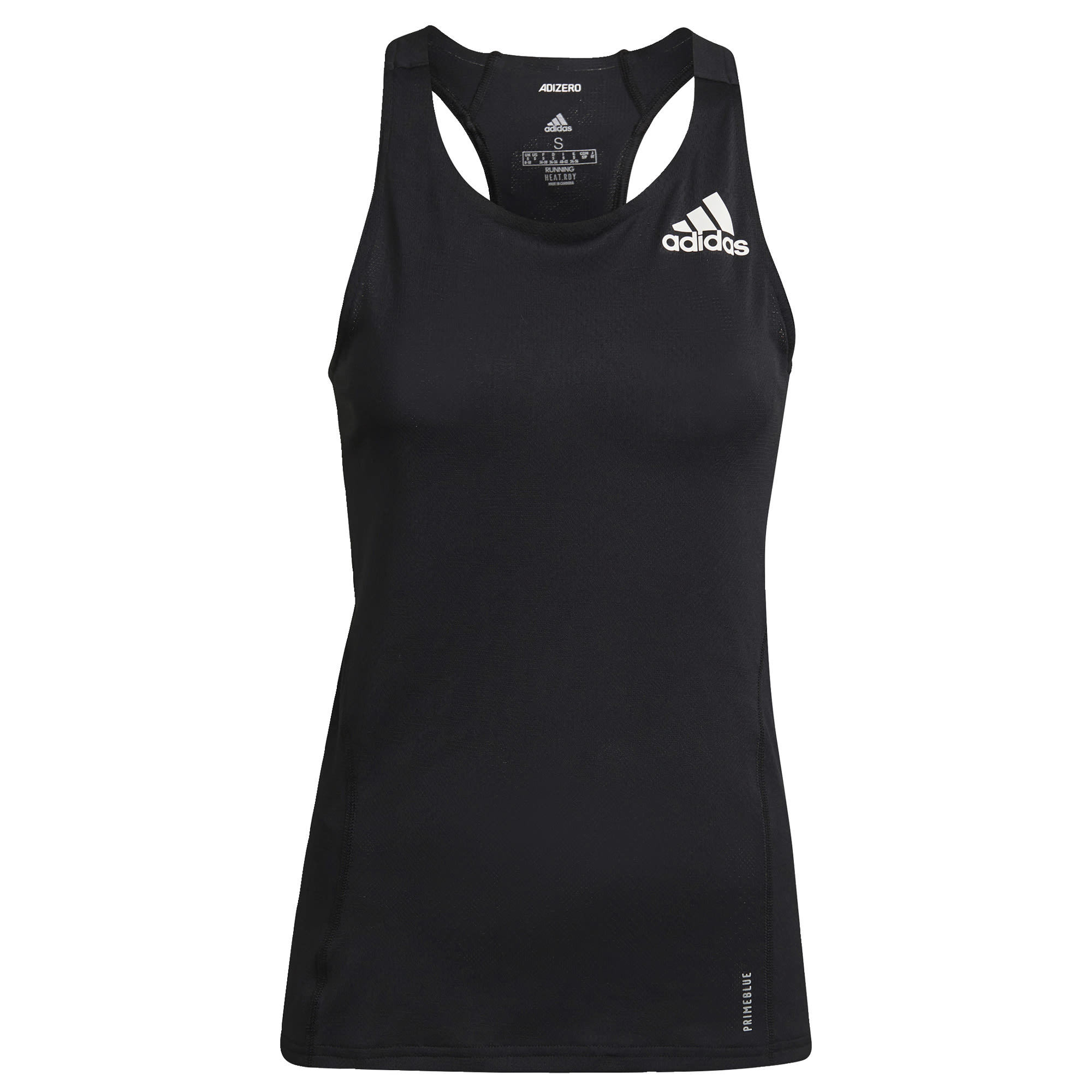 adidas Adizero Tanktop Zwart - XS