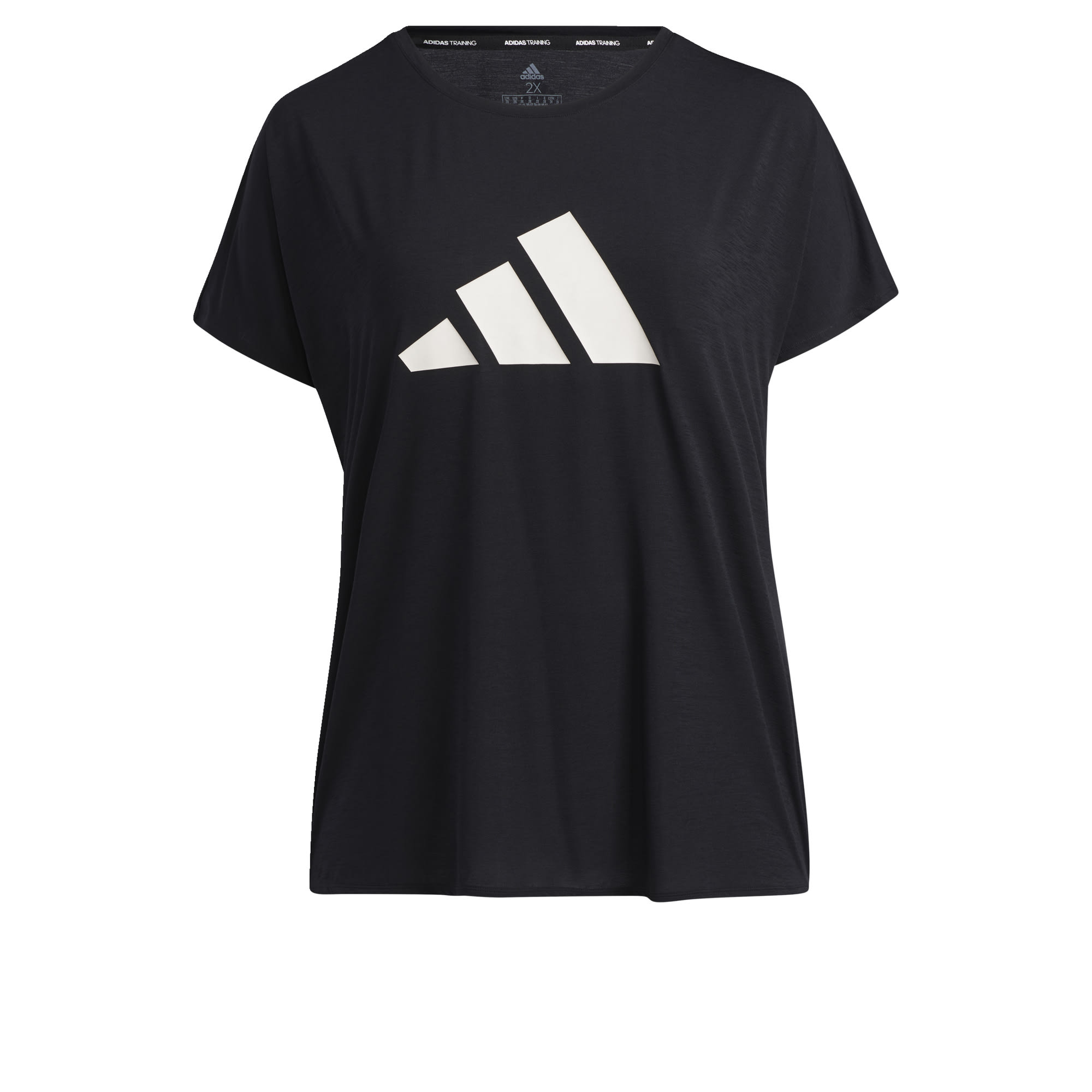 adidas 3-Stripes Training T-shirt (Grote Maat) Dames Zwart - XL