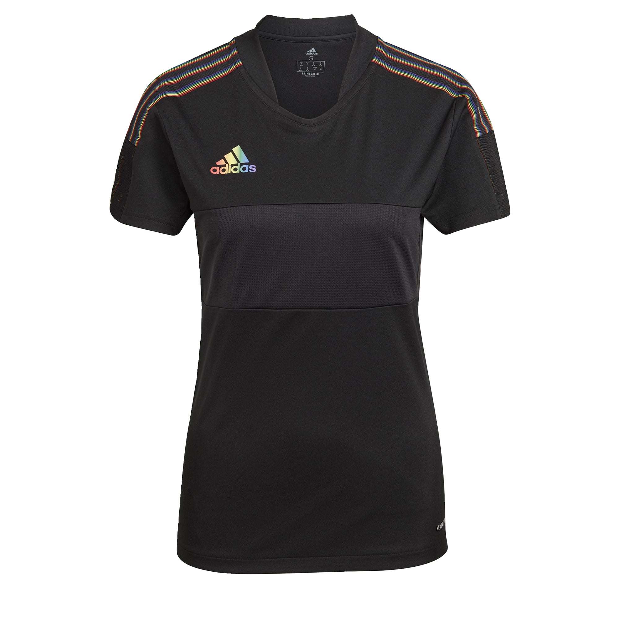 adidas Tiro Pride Trainingsshirt Dames Zwart Multicolor - XXS