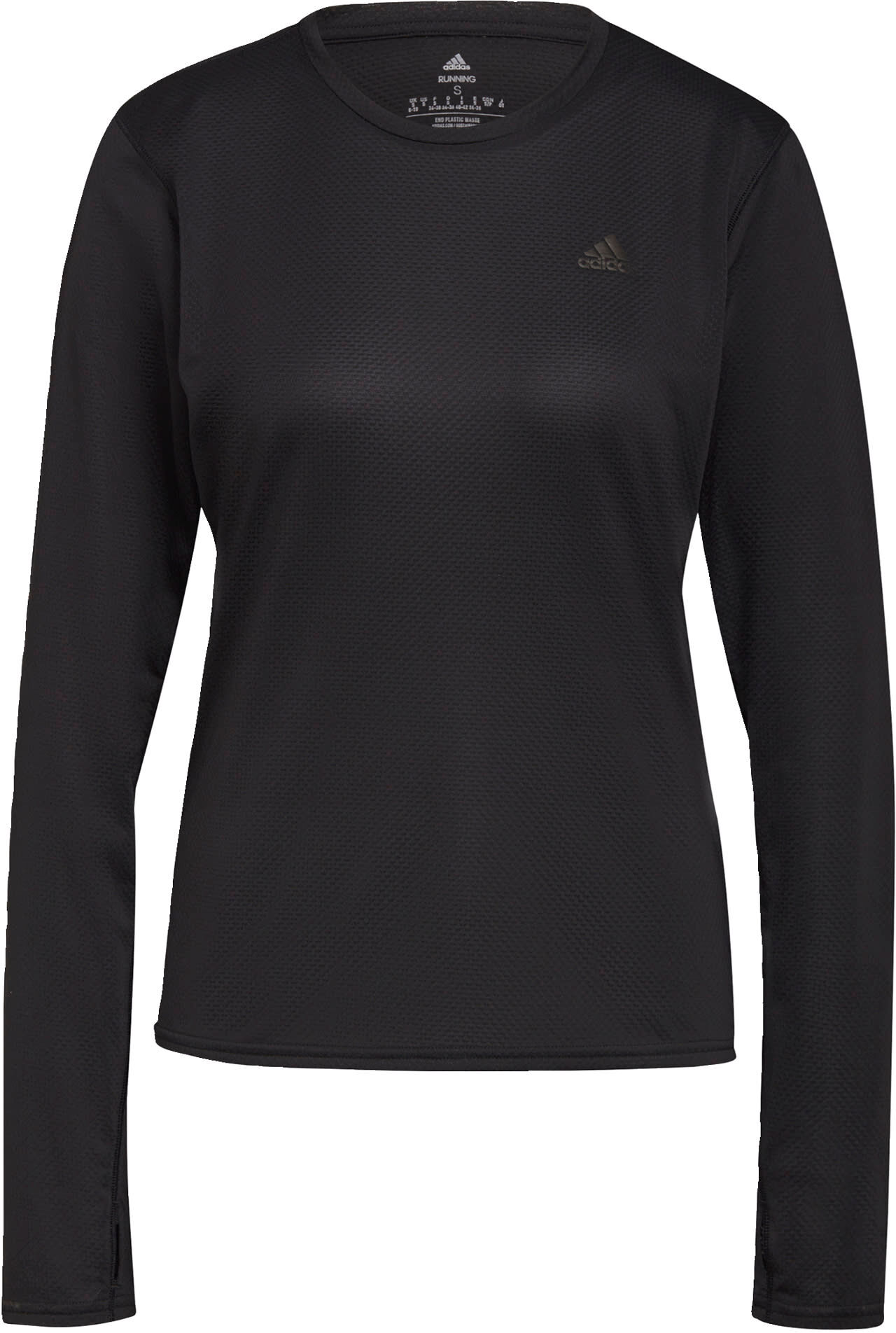 adidas Run Icons Running Longsleeve Dames Zwart - XXS