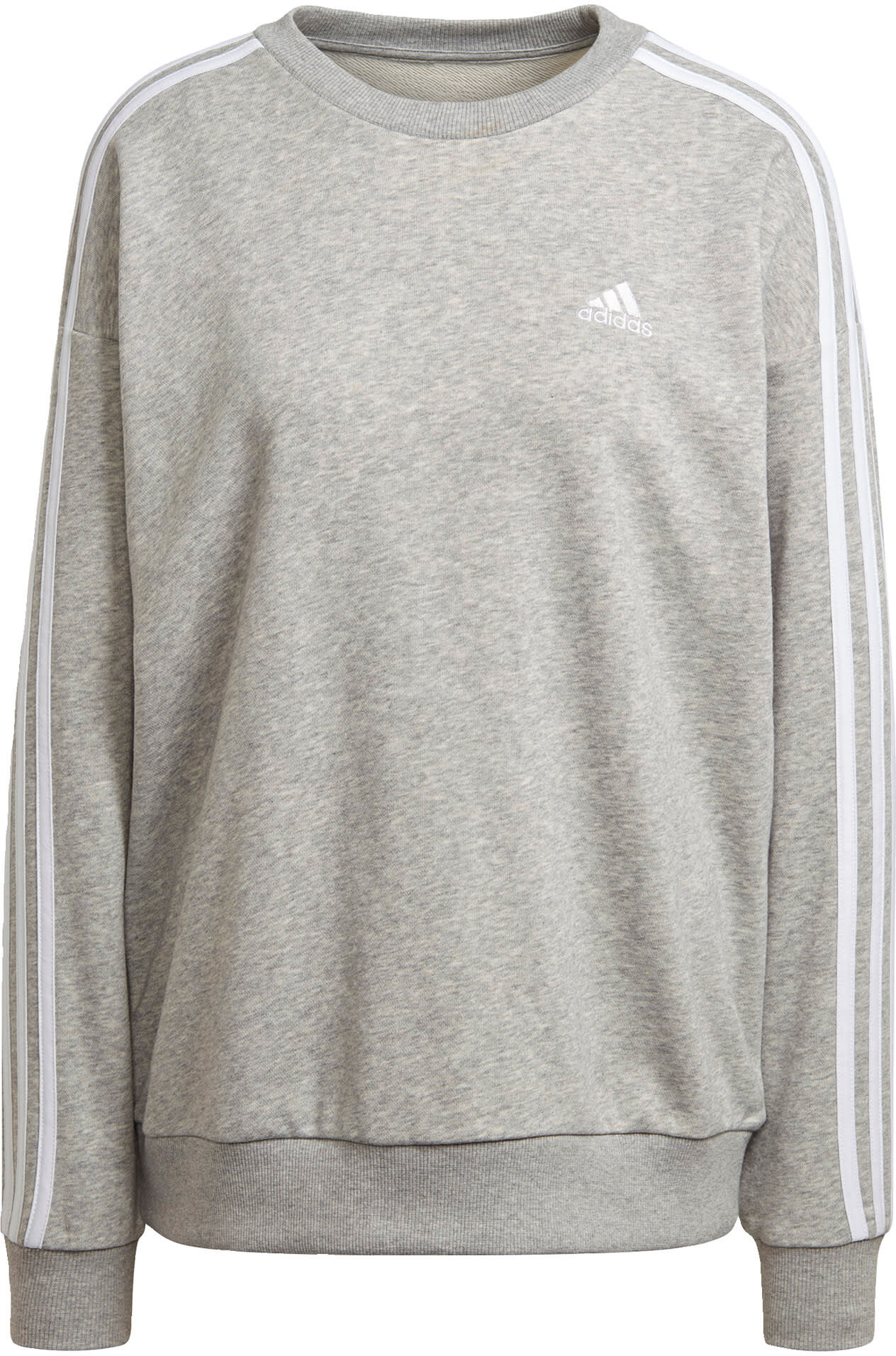 adidas Essentials Studio Lounge 3-Stripes Sweatshirt Dames Grijs - XL