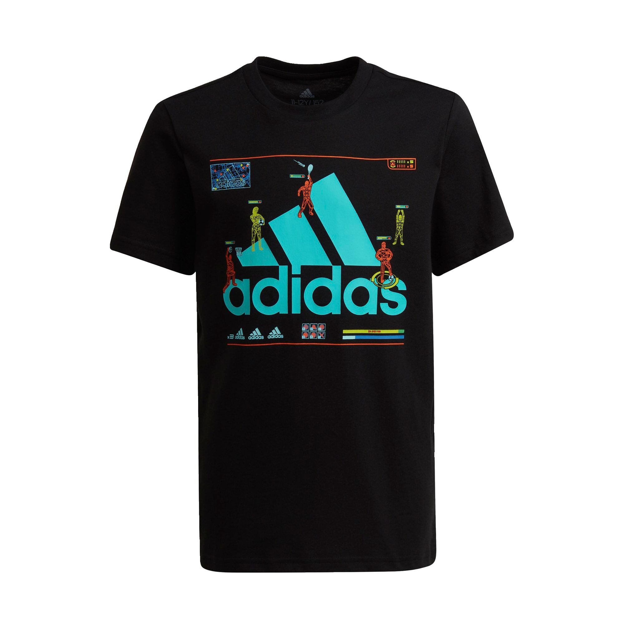 adidas Gaming Graphic T-shirt Kids Zwart Blauw - 110
