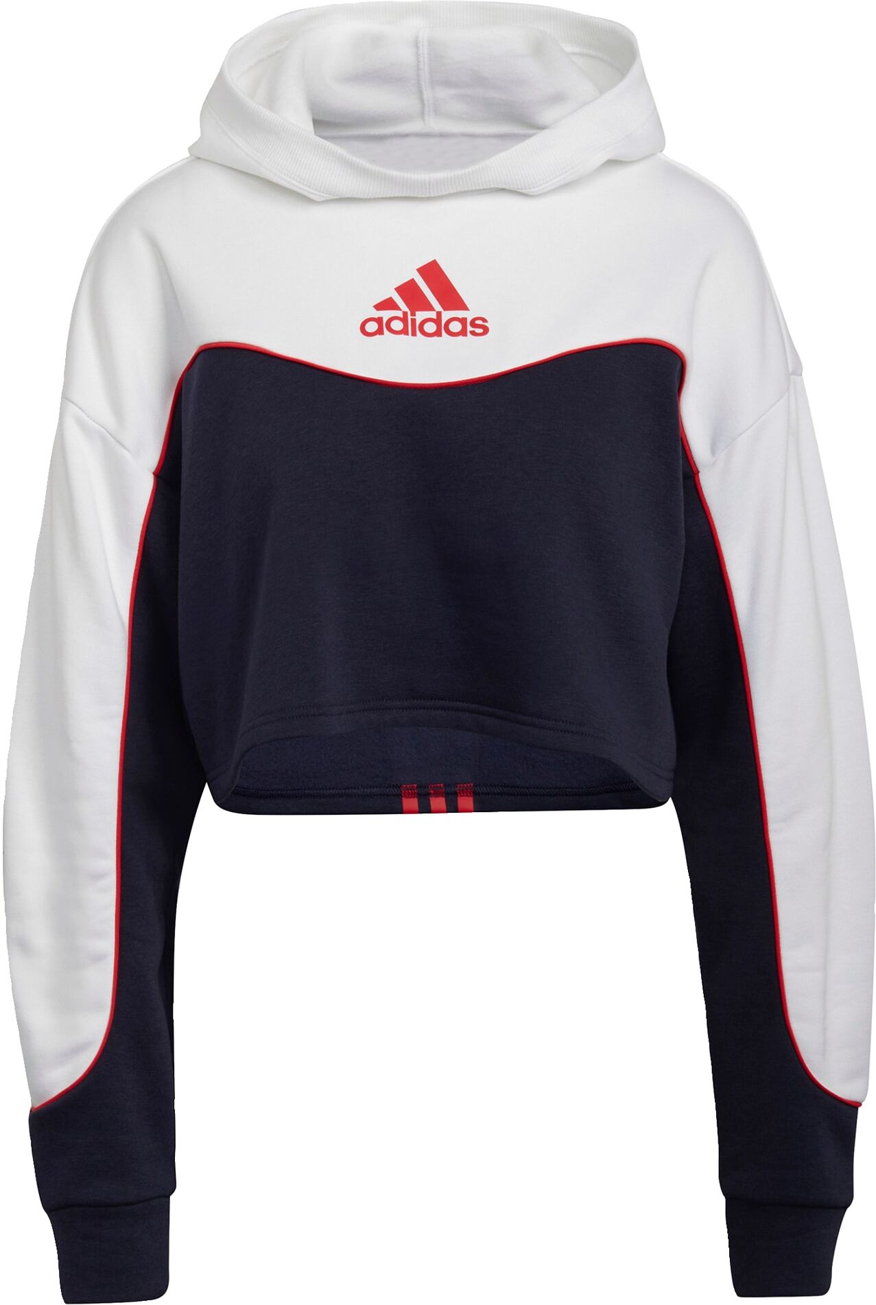 adidas Essentials Colorblock 3-Stripes Hoodie Dames Blauw - XXS