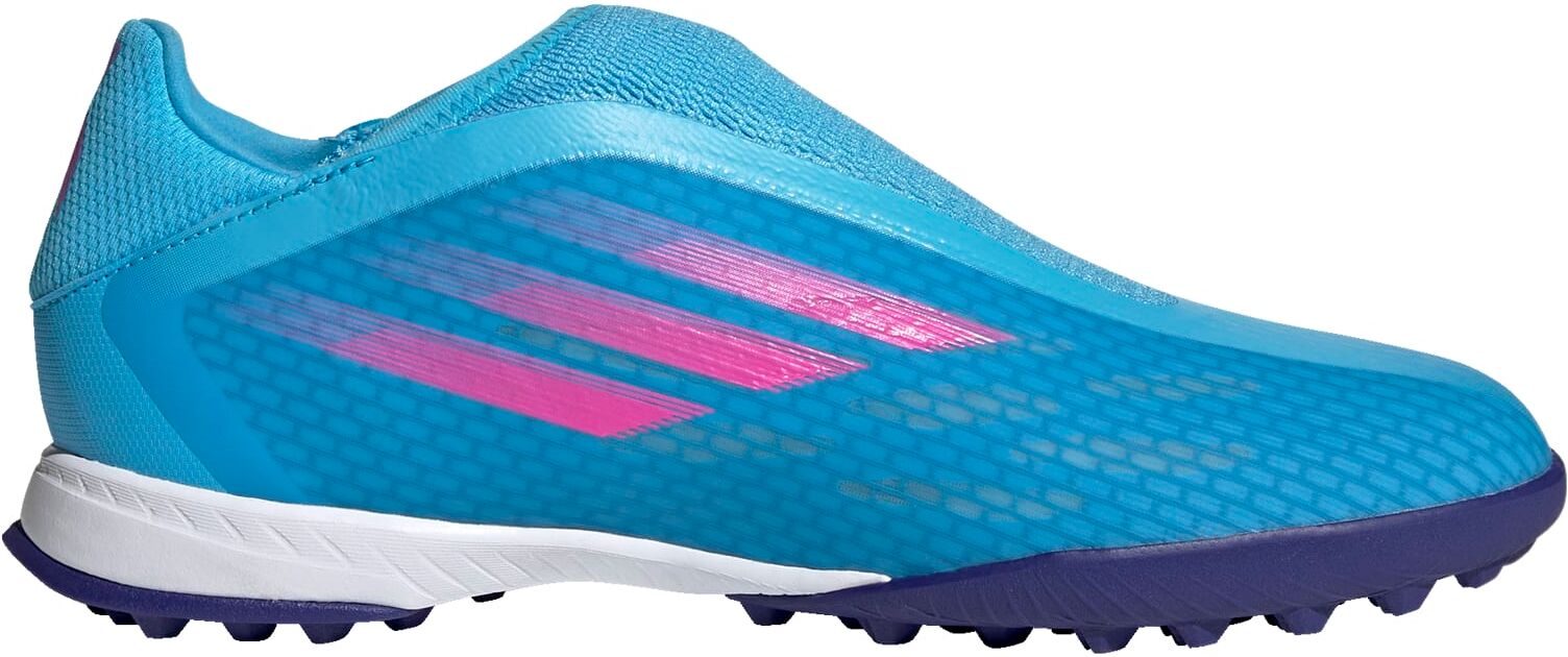 adidas X Speedflow.3 Veterloze Turf Voetbalschoenen (TF) Blauw Roze Wit - 46