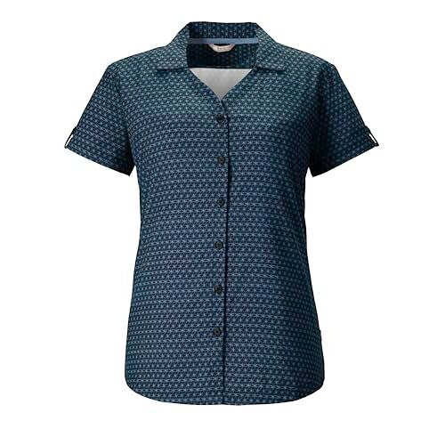 killtec Dames Functionele blouse KOS 36 WMN WVN SHRT, dark navy, 42, 41274-000