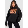 boohoo Plus Pittsburgh Hoodie Met Tekst, Black 44