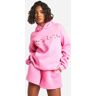 boohoo Tall Towelling Dgsn Studio Hoody & Short Set, Pink 18